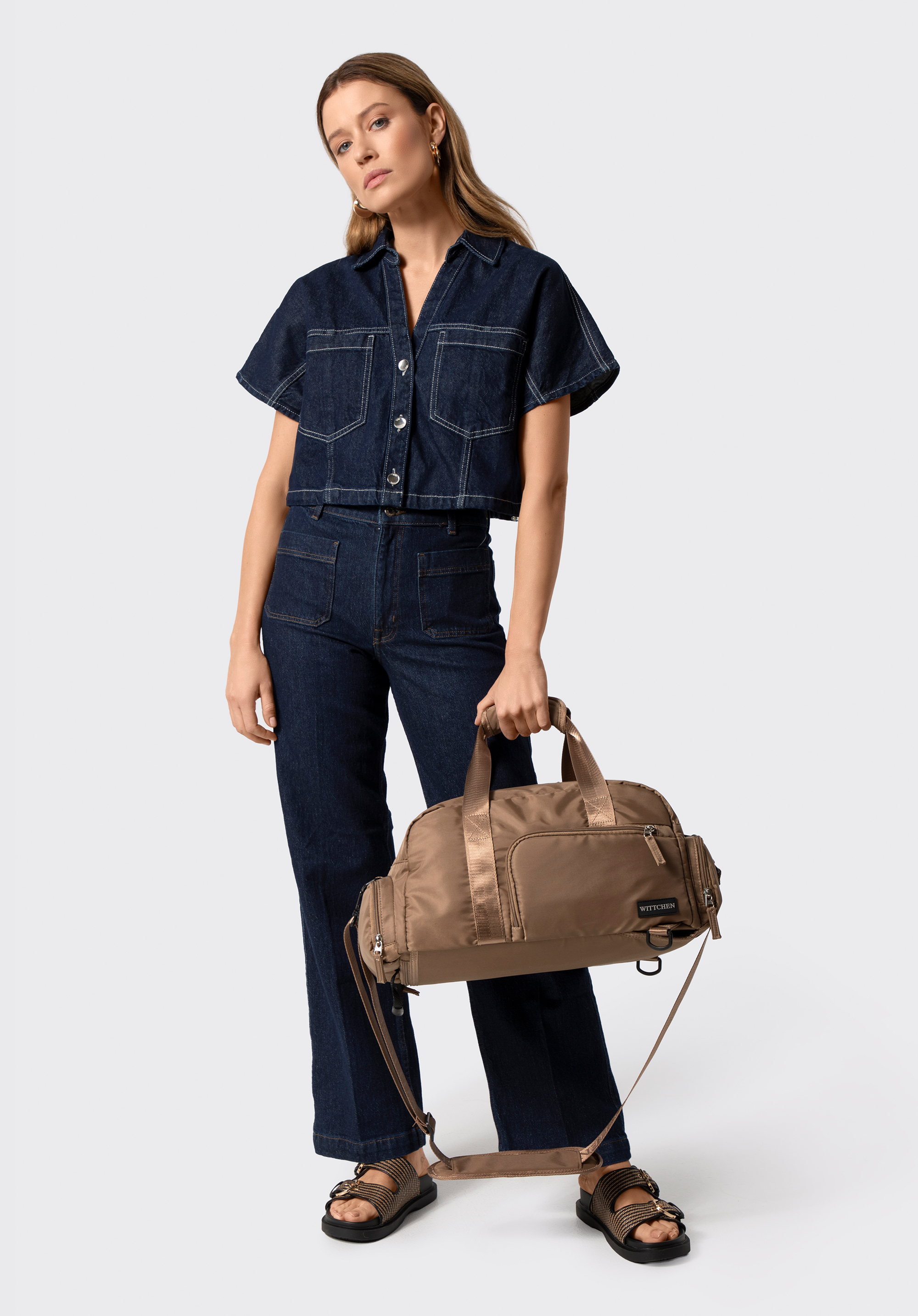 2-in-1-Handgepäcktasche, braun, 56-3S-022-4, Bild 1