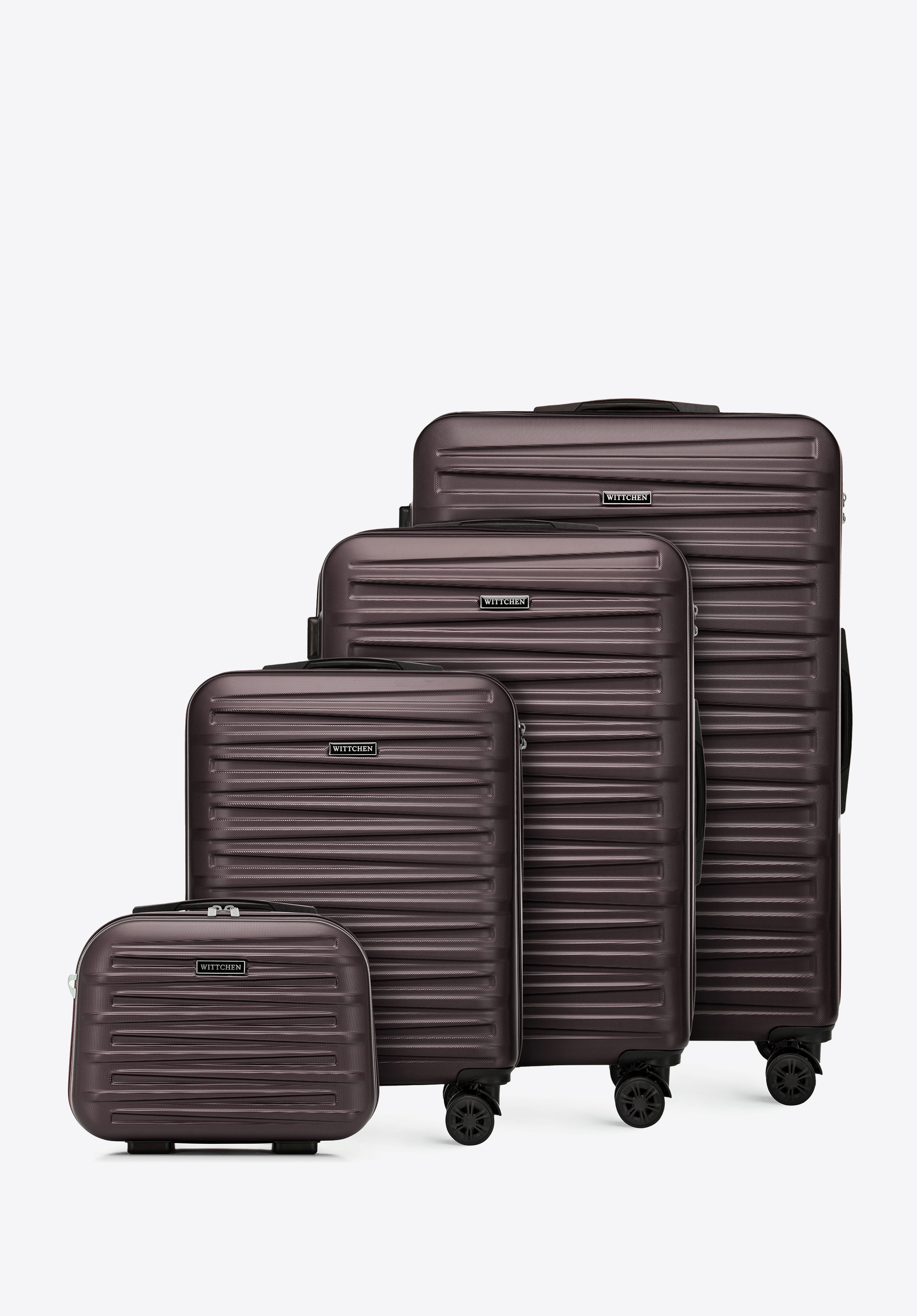 ABS-Gepäckset mit strukturierter Außenseite, braun, 56-3A-00K-44, Bild 1