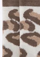 Damensocken mit Leopardenmuster, braun-beige, 96-SD-050-X2-35/37, Bild 4