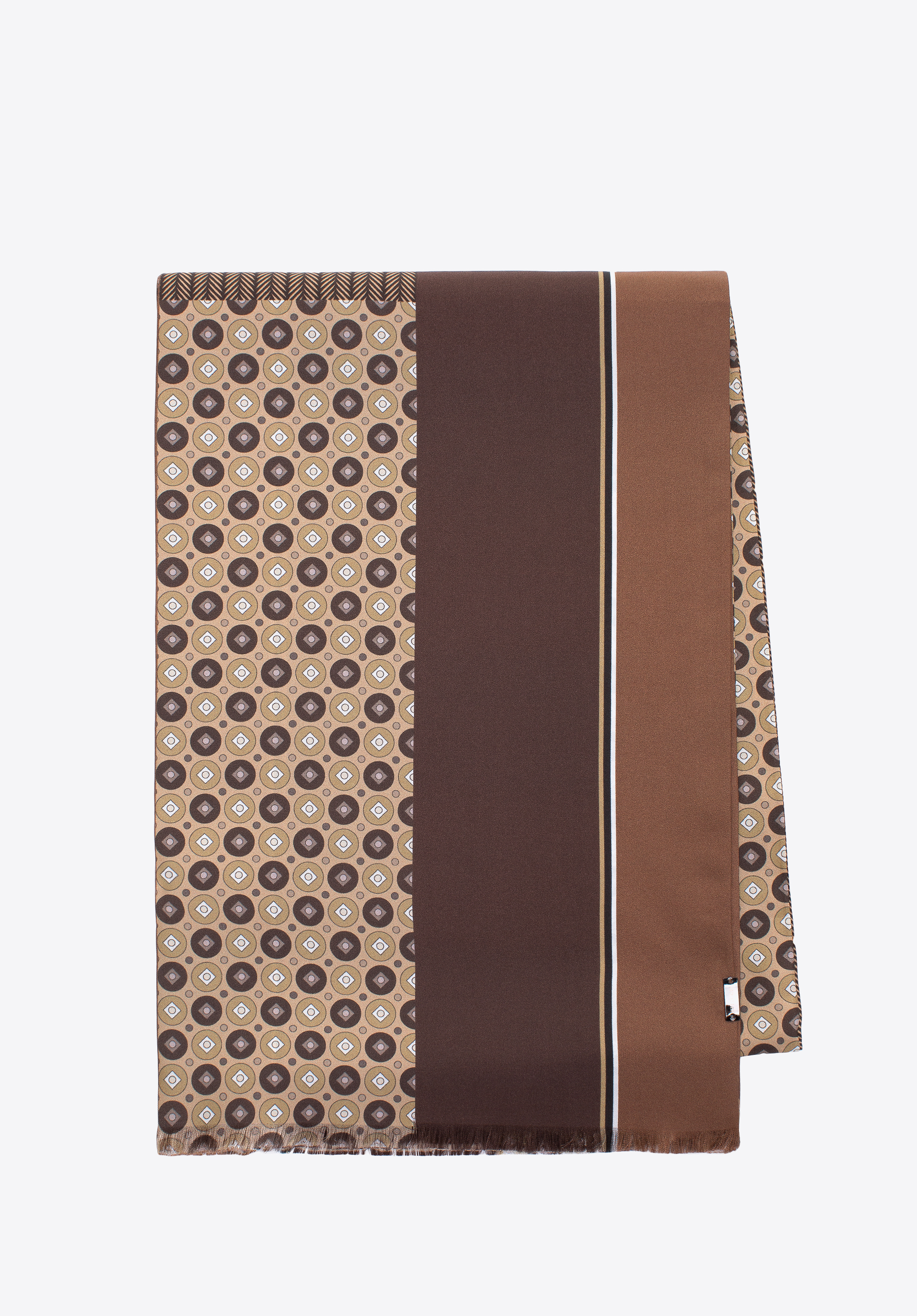 Seidenschal für Herren, braun-beige, 97-7M-S01-X5, Bild 1