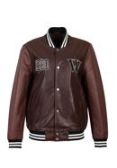 Baseballjacke aus Leder - Unisex, braun - burgund, 97-09-203-43-L/XL, Bild 20