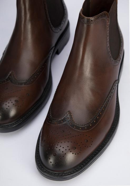 Chelsea-Stiefel aus Leder für Herren, braun, 95-M-700-4-42, Bild 8