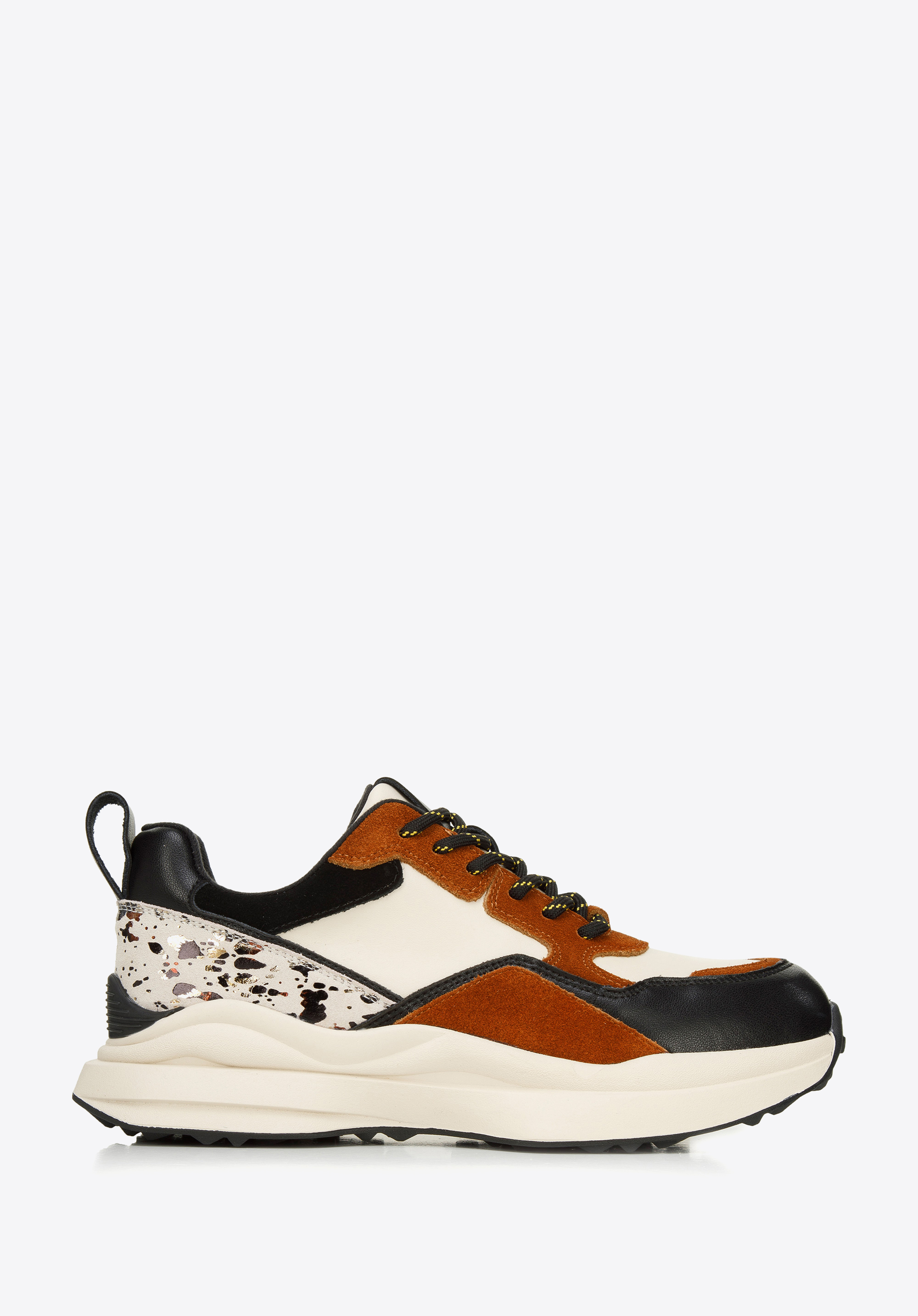 Damen-Sneakers mit glänzendem Einsatz