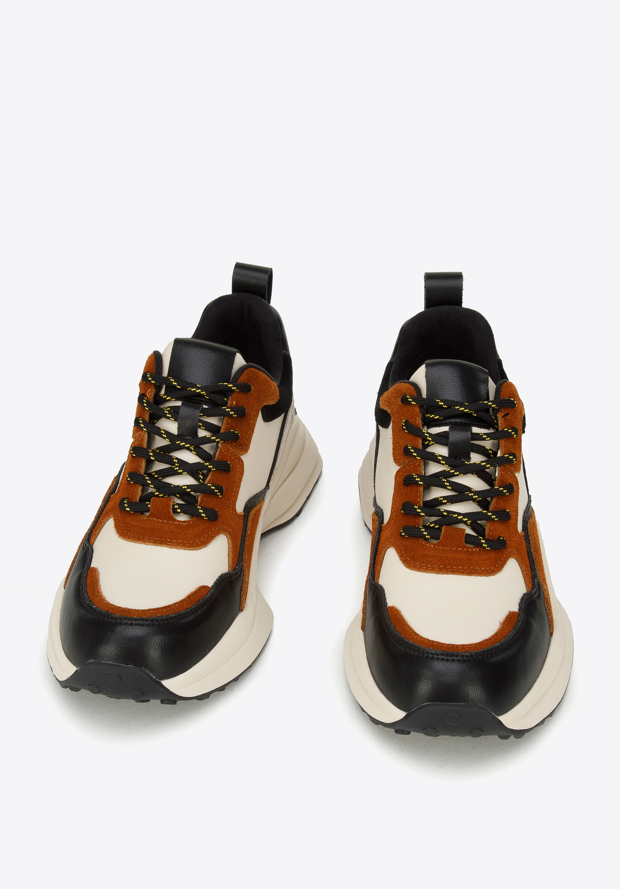 Damen-Sneakers mit glänzendem Einsatz