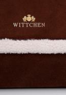 Umhängetasche für Damen aus Leder mit Kunstfell, braun-creme, 97-4E-606-4, Bild 5