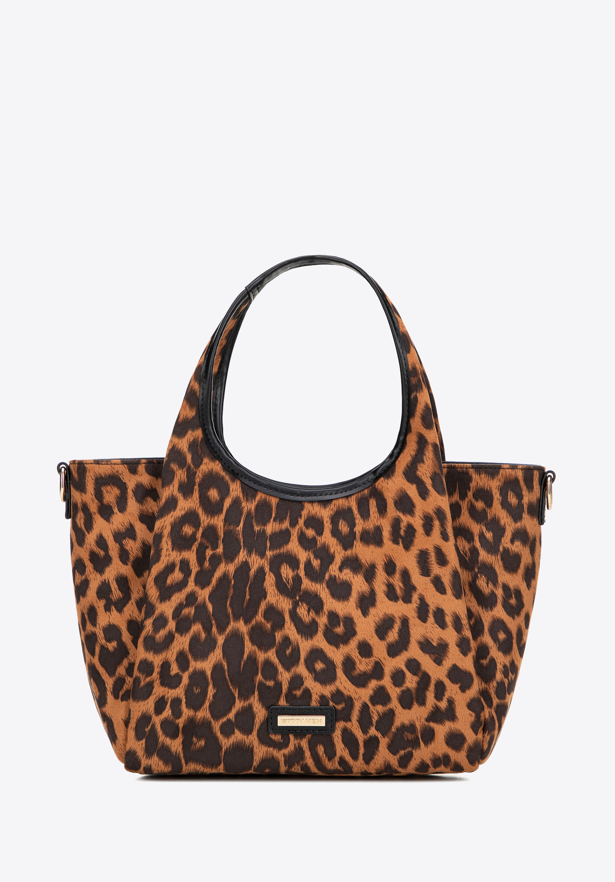 Damen-Einkaufstasche mit Leopardenmuster, braun, 101-4Y-415-4, Bild 1