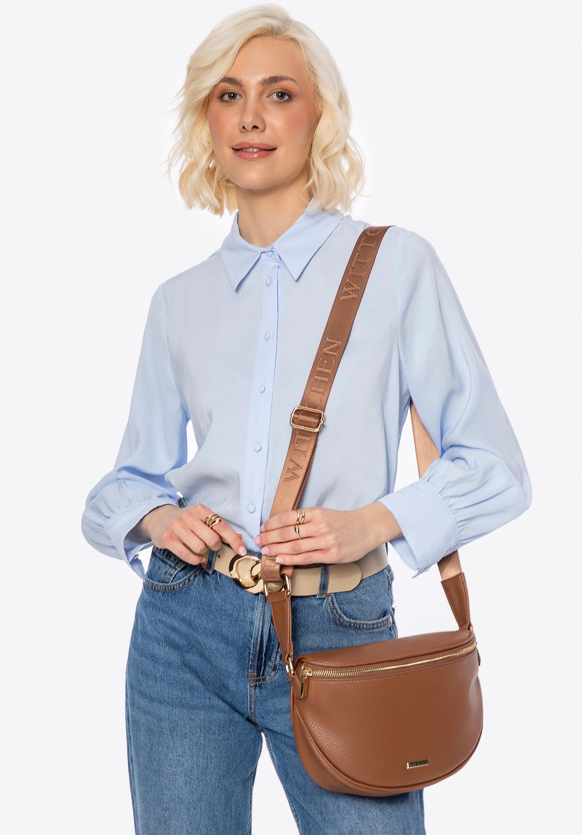 Damen Gürteltasche aus Öko-Leder, braun, 100-3Y-010-5, Bild 1