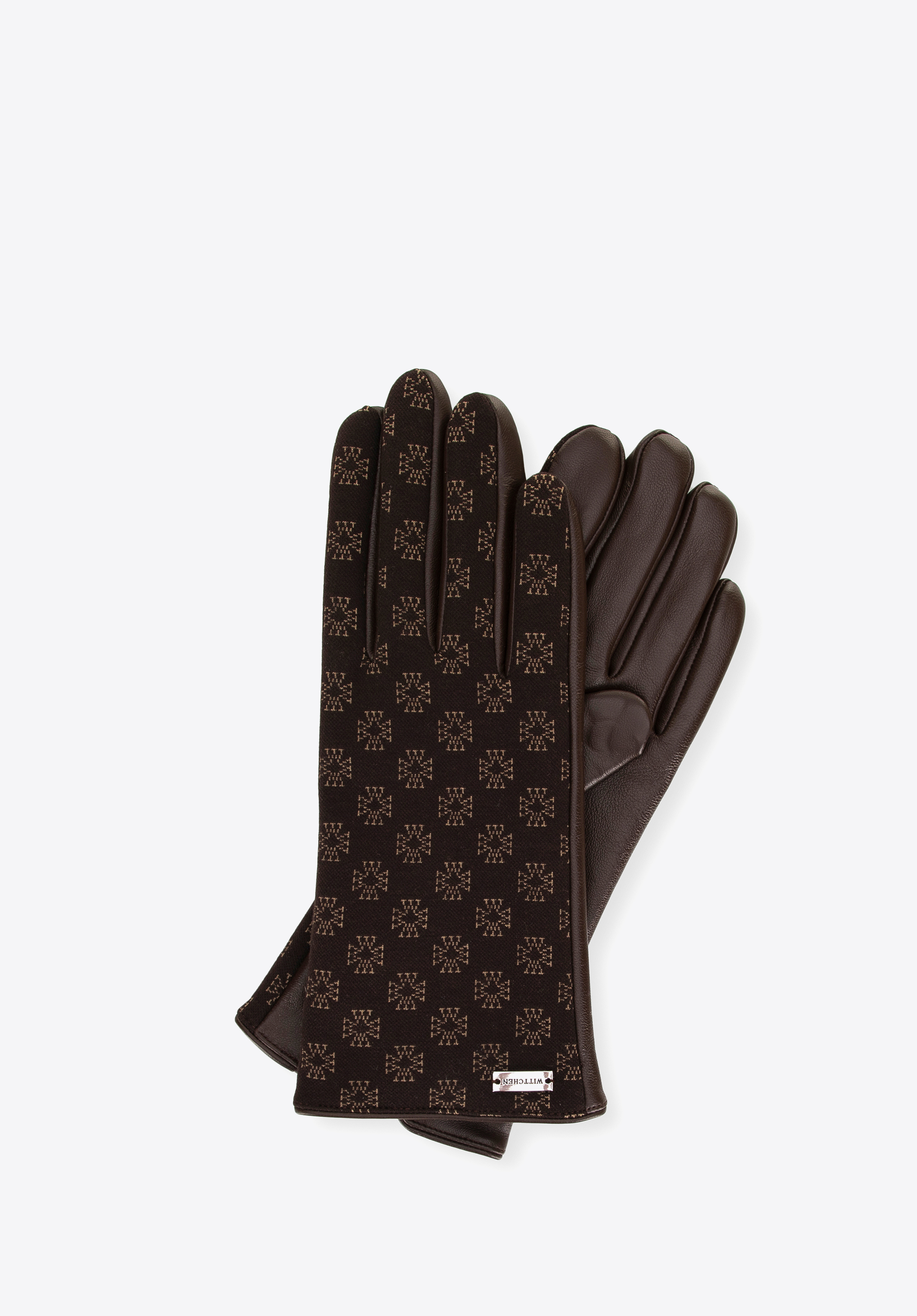 Damen-Lederhandschuhe mit Monogramm, braun, 39-6A-021-4-XL, Bild 1