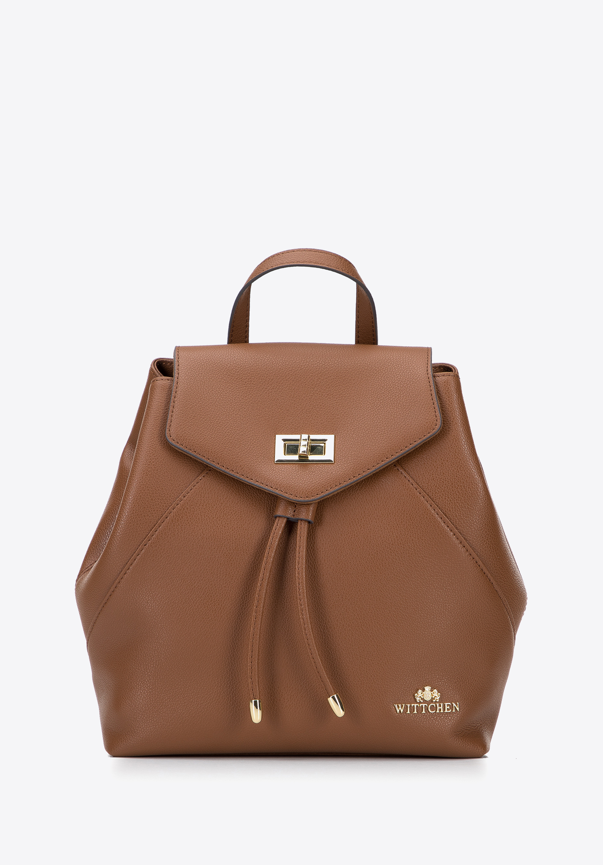 Damen-Lederrucksack mit Nähten