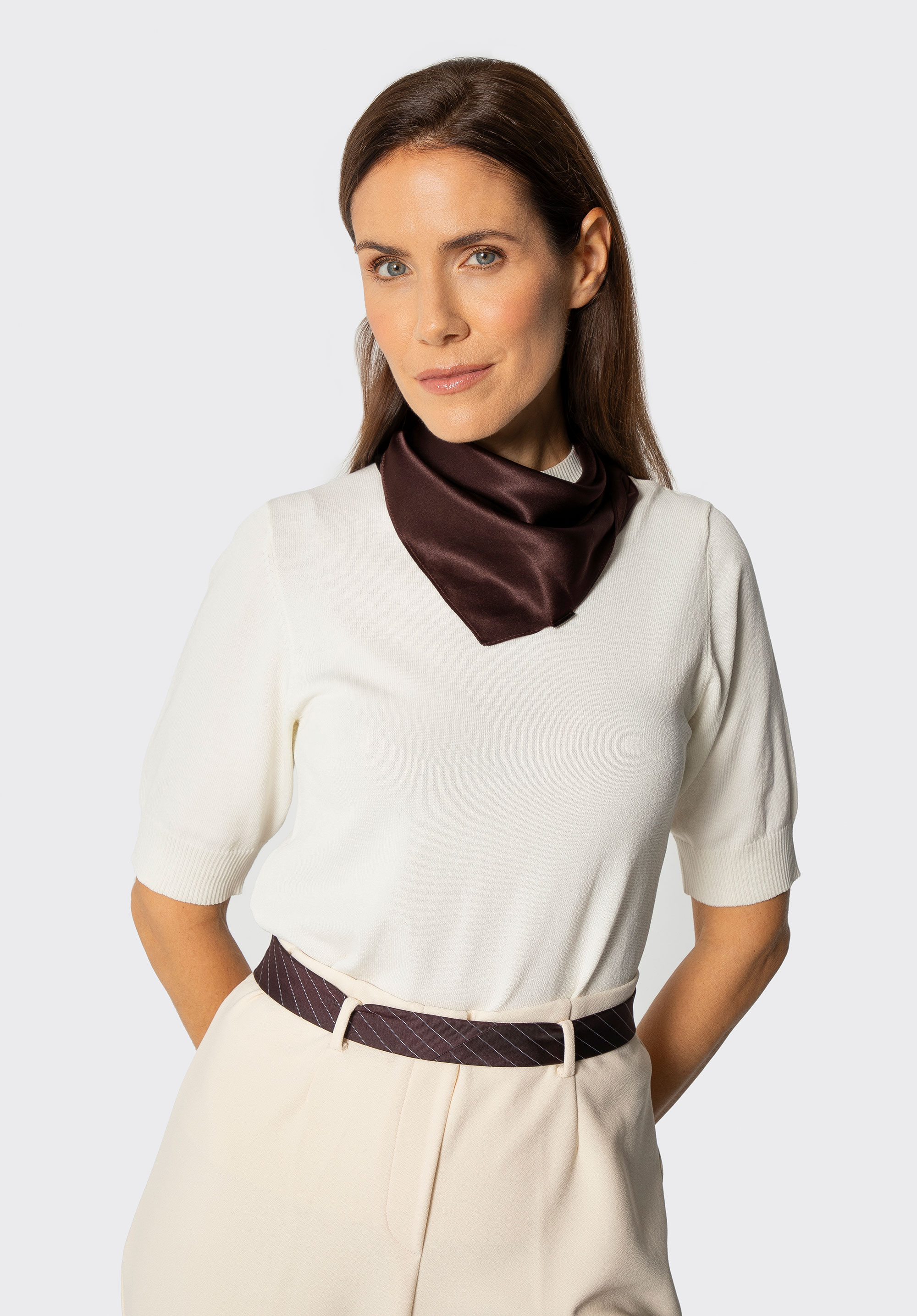 Damen-Seidenschal, braun, 100-7D-S20-X36, Bild 1