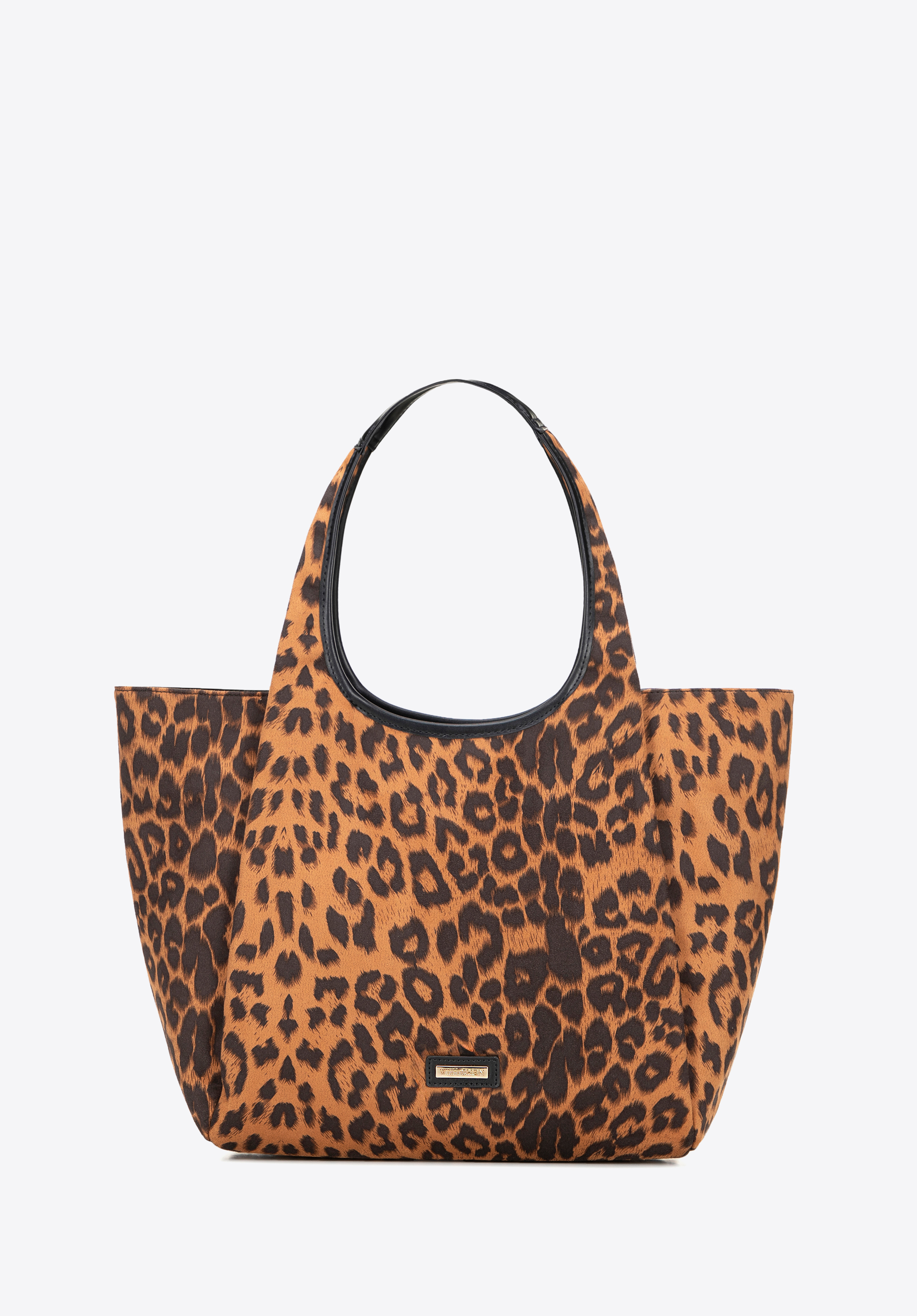 Damen-Shoppertasche mit Leopardenmuster, braun, 101-4Y-413-4, Bild 1