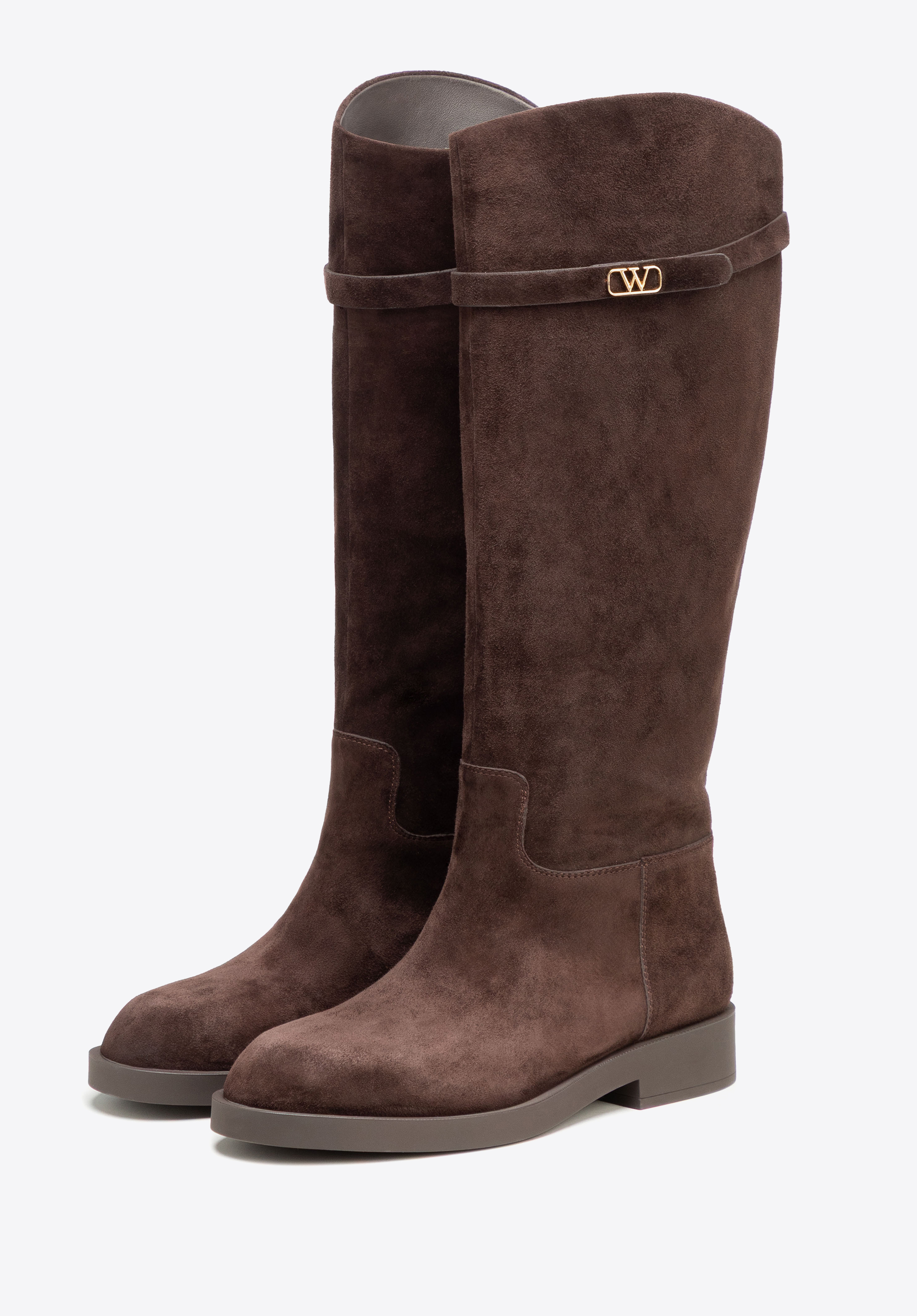 Damen-Wildlederstiefel, braun, 101-D-402-4-40, Bild 1