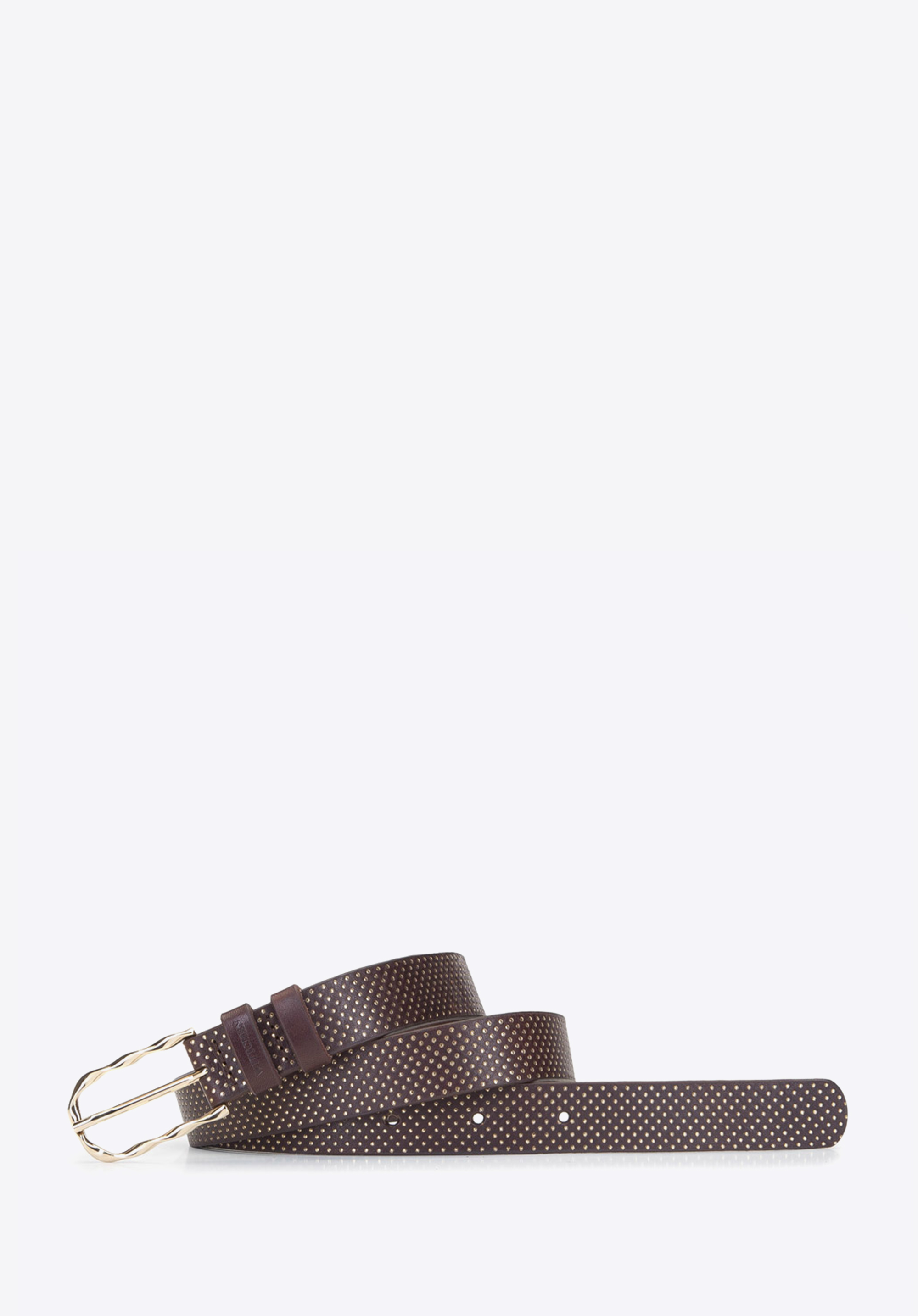 DAMENGÜRTEL AUS LEDER MIT NIETEN, braun, 92-8D-301-4-L, Bild 1