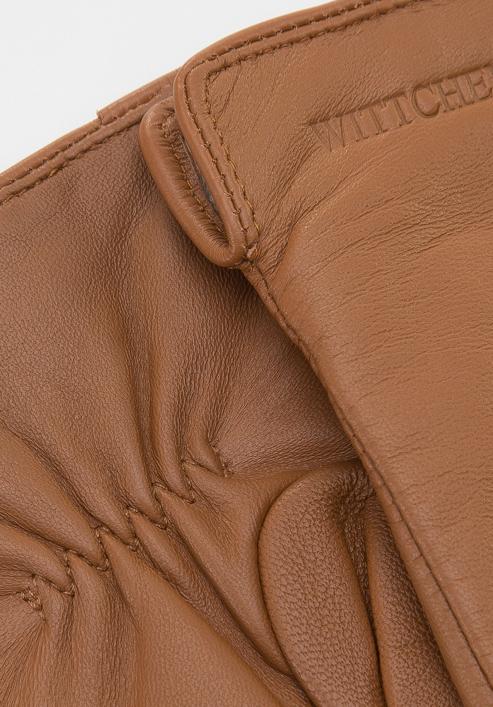 Damenhandschuhe aus Leder, braun, 44-6A-003-2-M, Bild 4