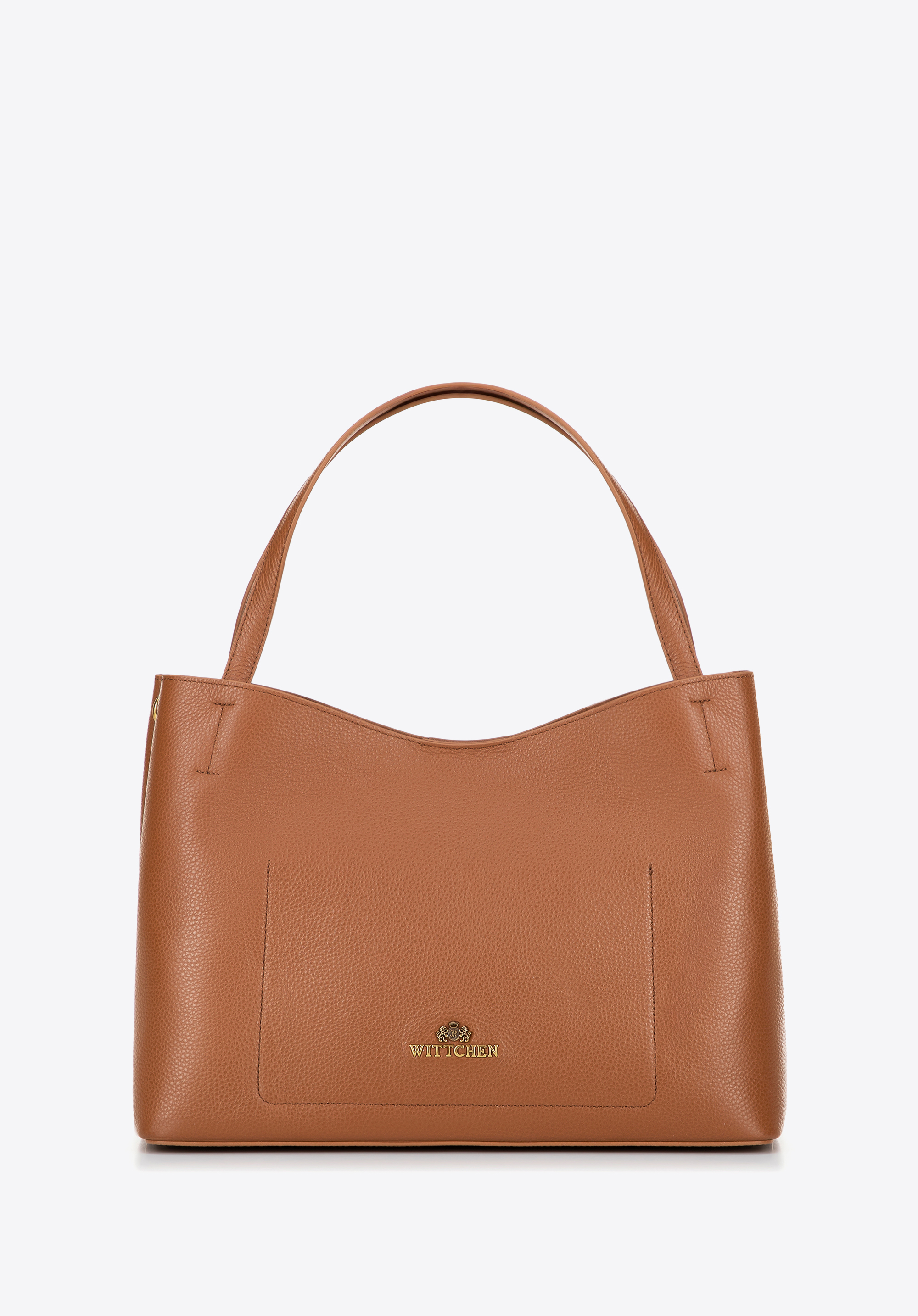 Damenhandtasche mit abnehmbarem Etui, braun, 100-4E-220-5, Bild 1