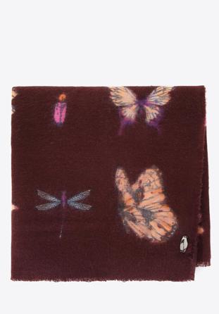 DAMENSCHAL MIT SCHMETTERLING-MUSTER, braun, 91-7D-X23-X3, Bild 1