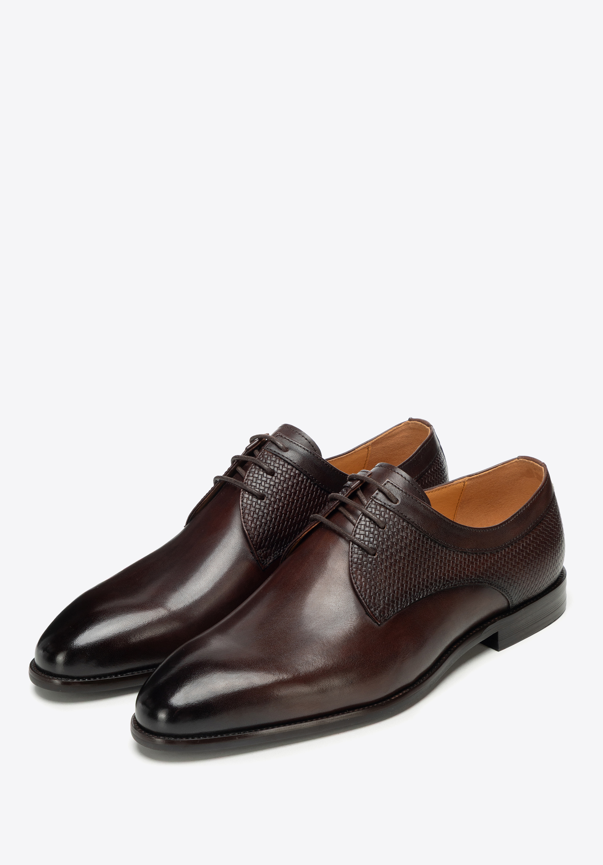 Derby-Schuhe aus Leder für Herren, braun, 101-M-302-4-41, Bild 1