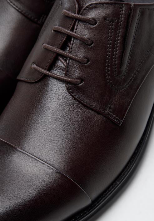 Derby-Schuhe aus Leder mit eingenähten Gummizügen, braun, 96-M-507-4-39, Bild 7