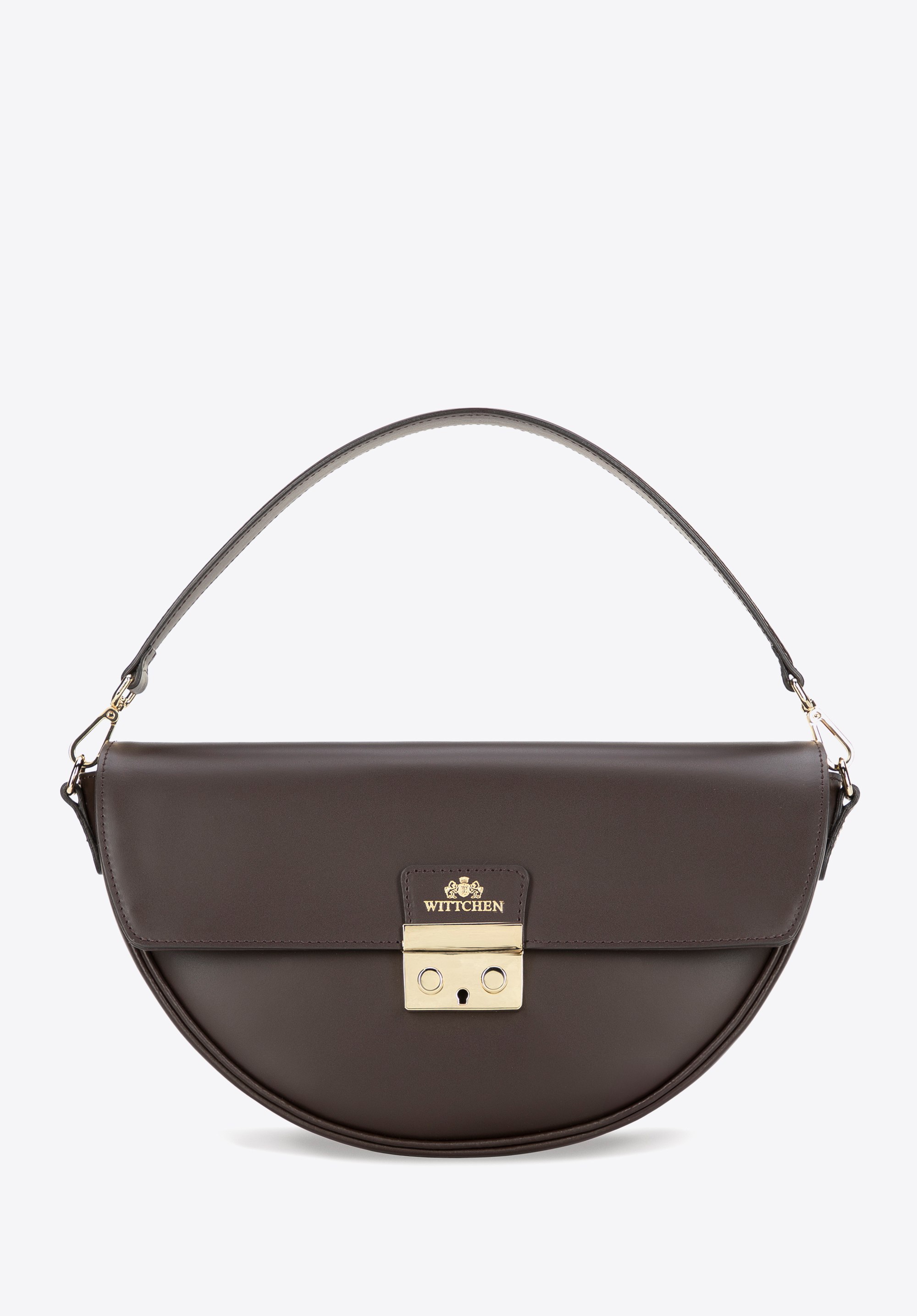 Elegante Umhängetasche aus Leder, braun, 102-4E-002-4, Bild 1