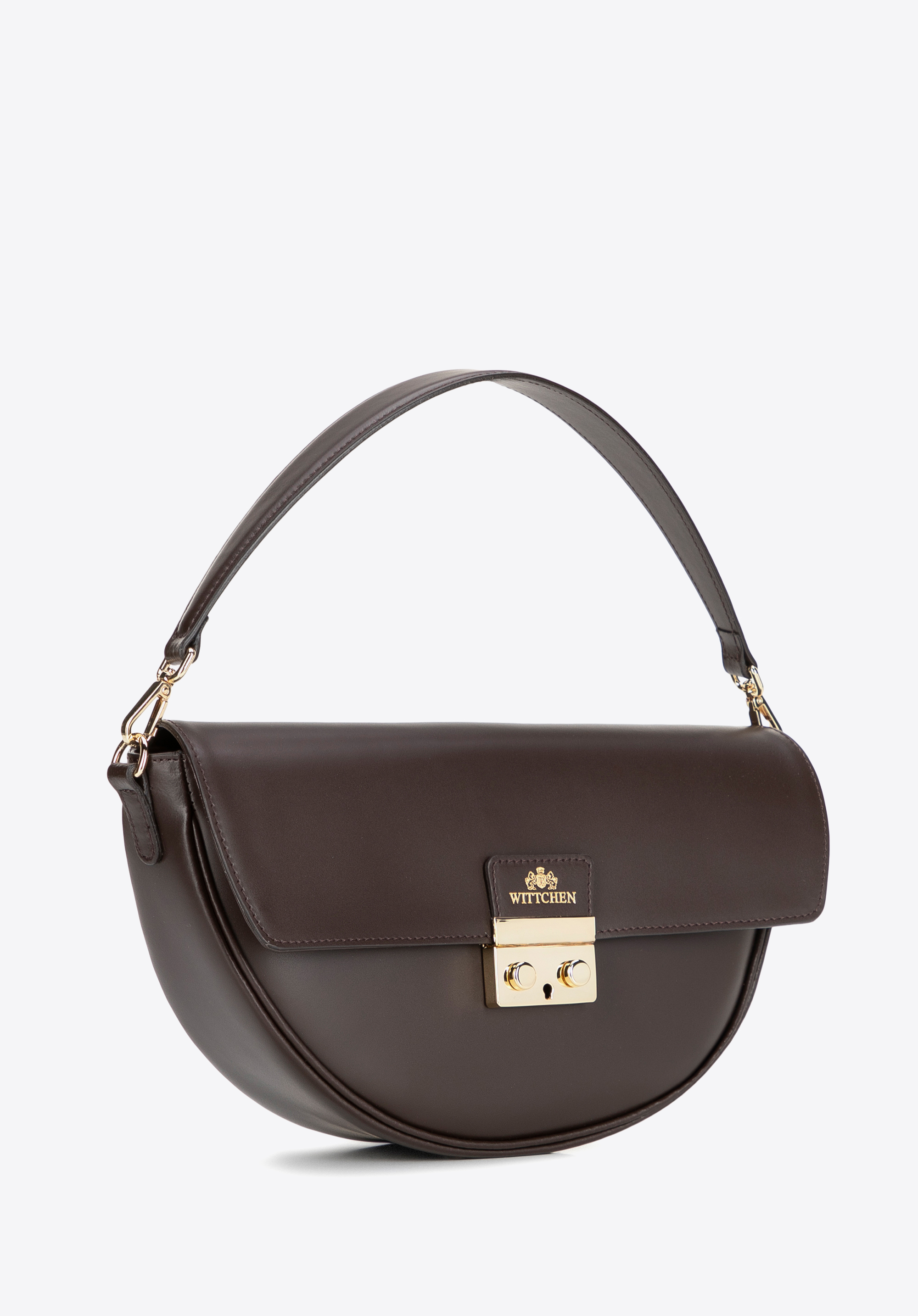 Elegante Umhängetasche aus Leder, braun, 102-4E-002-4, Bild 1