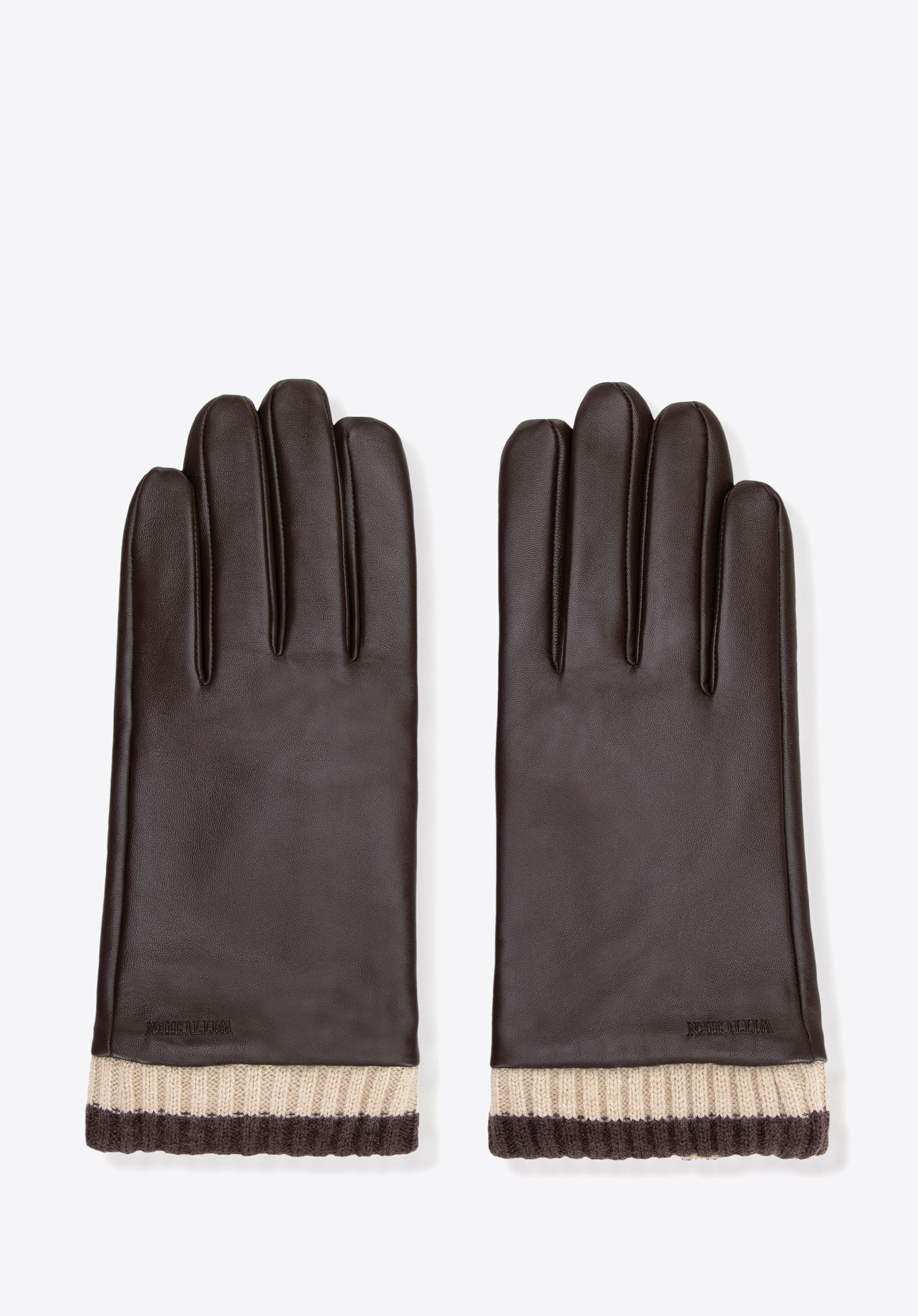 Gefütterte Herrenhandschuhe aus Schaffell, braun, 39-6A-047-4-L, Bild 1