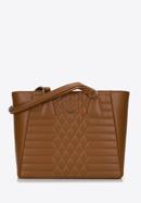 Gesteppte Shopper-Tasche mit geometrischem Muster, braun, 97-4Y-626-5, Bild 1