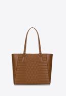 Gesteppte Shopper-Tasche mit geometrischem Muster, braun, 97-4Y-626-5, Bild 2