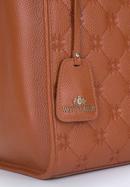 Große Shopper-Tasche aus Leder mit Ketten, braun, 93-4E-311-5, Bild 5