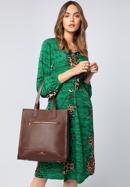 Große Shopper-Tasche aus Saffiano-Leder, braun, 96-4E-004-4, Bild 15