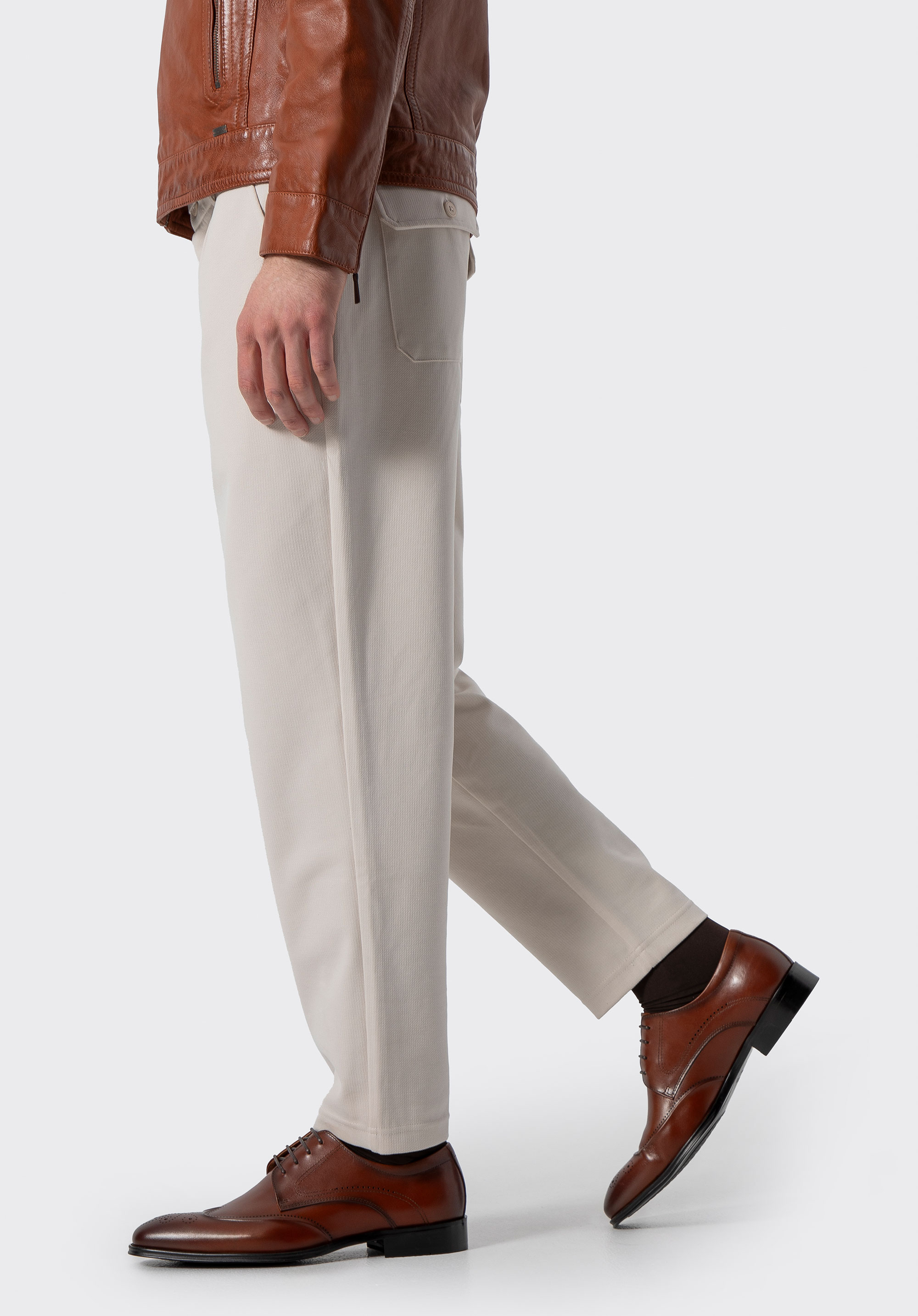 Herren-Brogues aus Leder, braun, 100-M-516-5-41, Bild 1