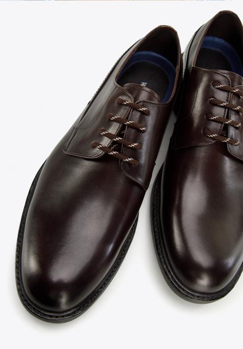 Herren-Derby-Schuhe aus Leder, braun, 96-M-500-4-44, Bild 8