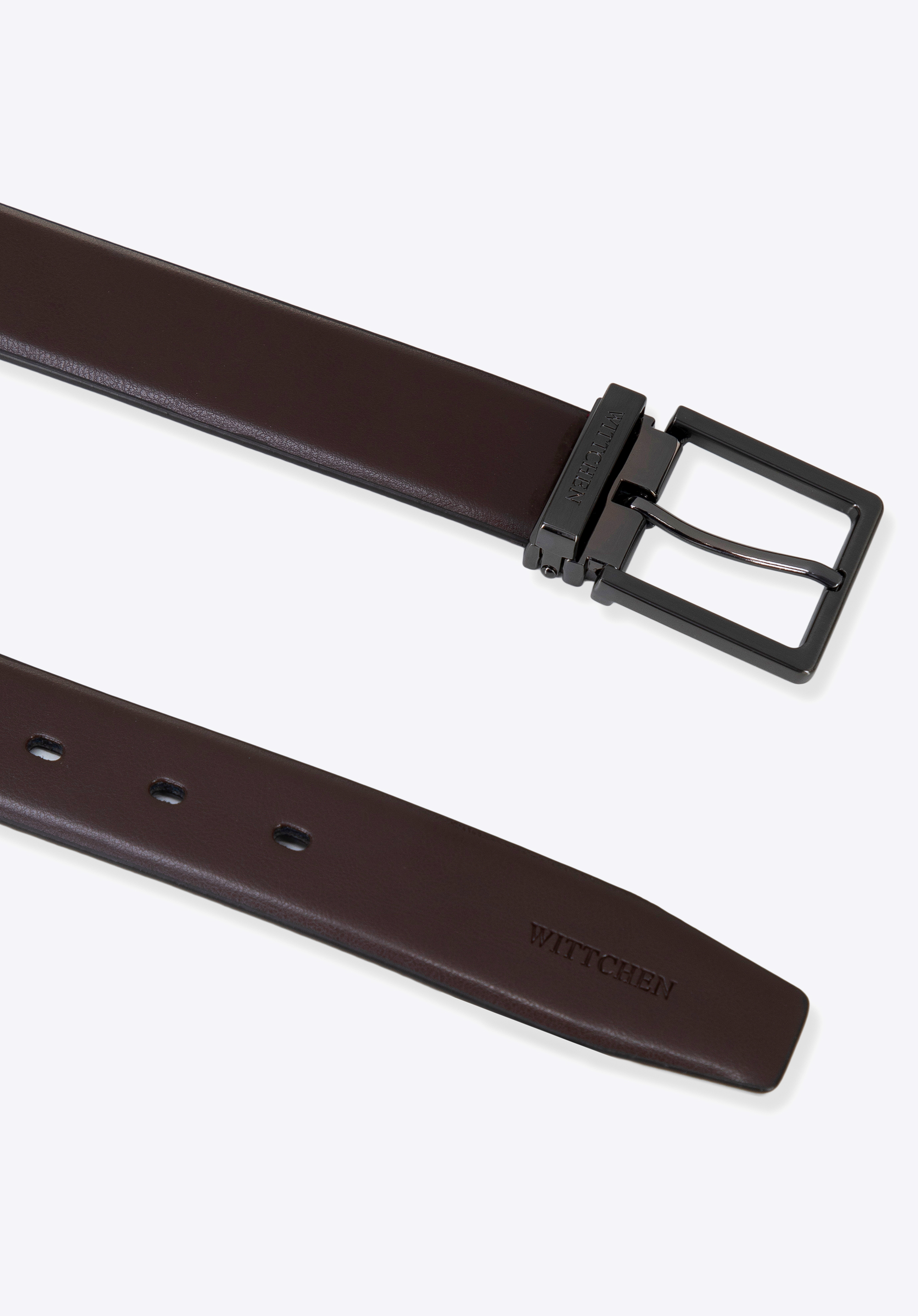 Herren-Gürtel aus glattem Naturleder, braun, 101-8M-212-4-XL, Bild 1