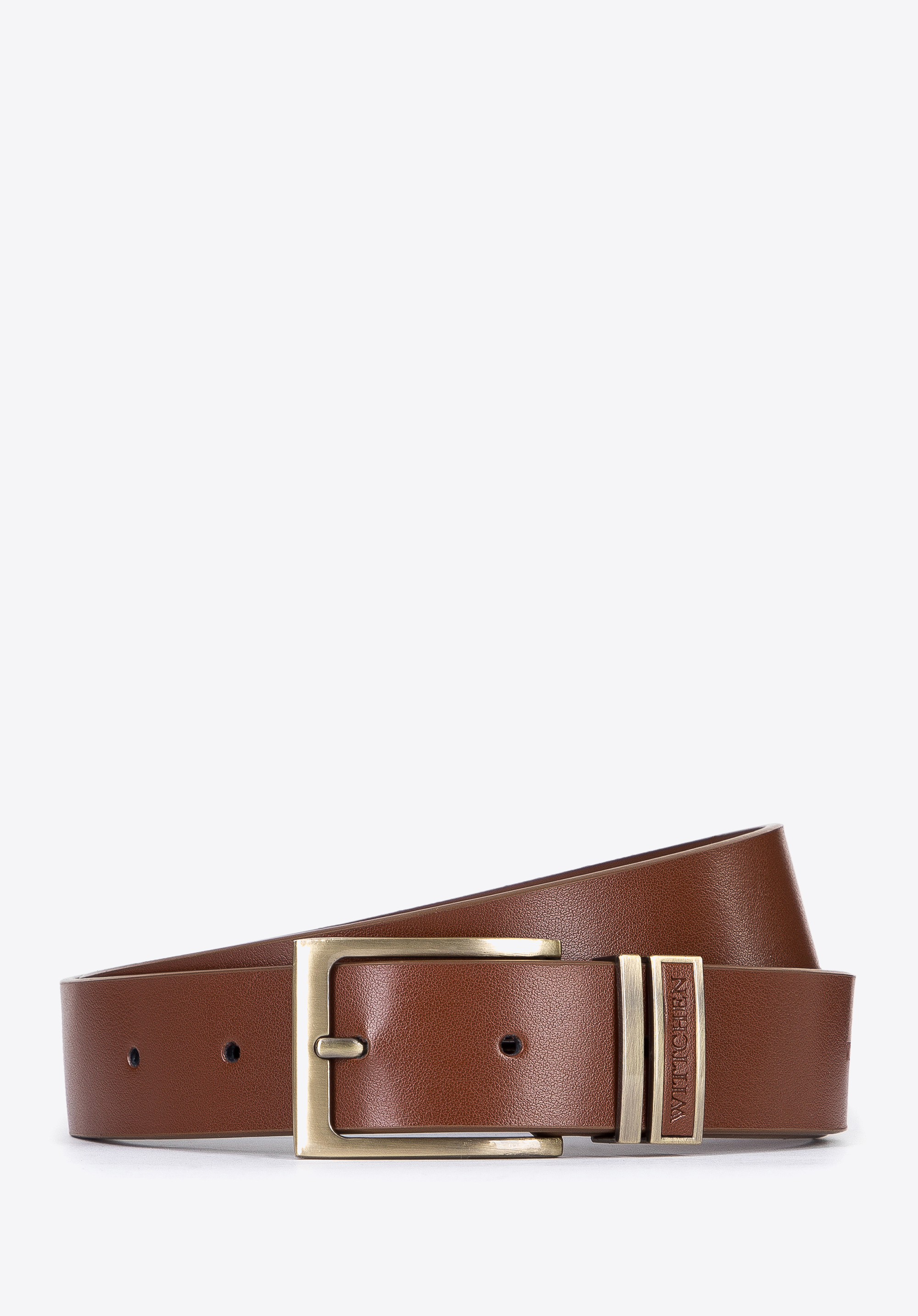 Klassischer Herrengürtel aus Leder, braun, 96-8M-918-4-90, Bild 1