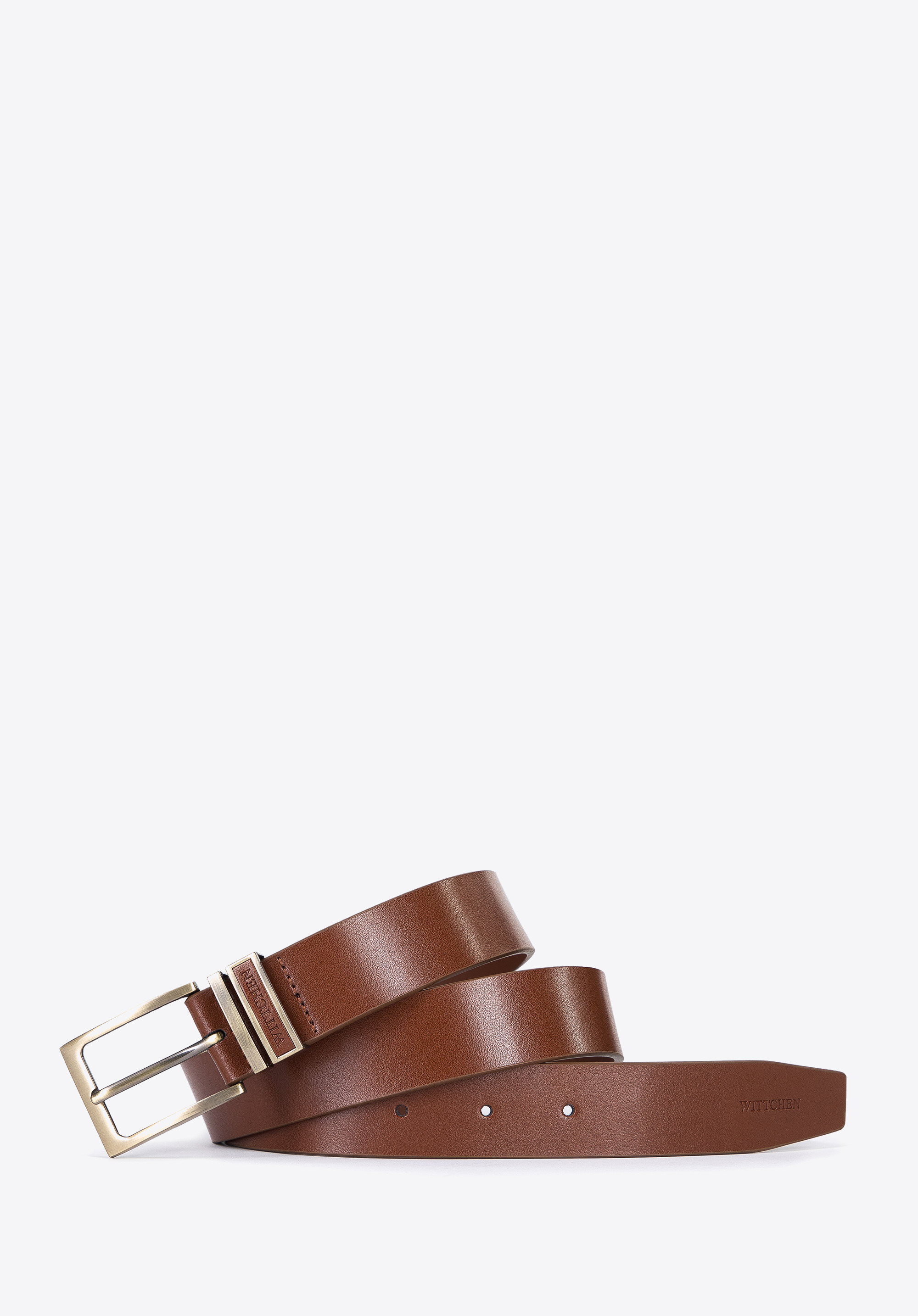 Klassischer Herrengürtel aus Leder, braun, 96-8M-918-4-90, Bild 1