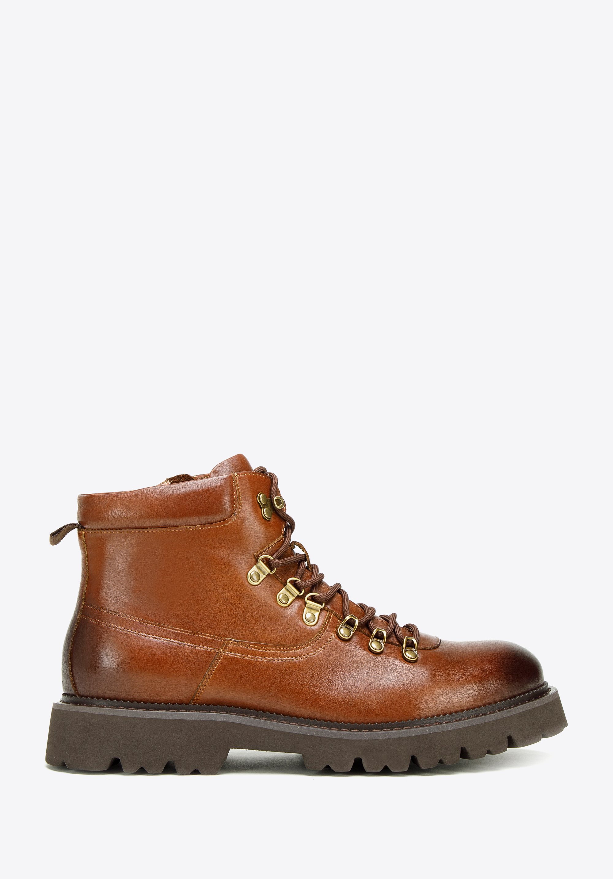 Herren Lederstiefelette, braun, 99-M-500-5-43, Bild 1