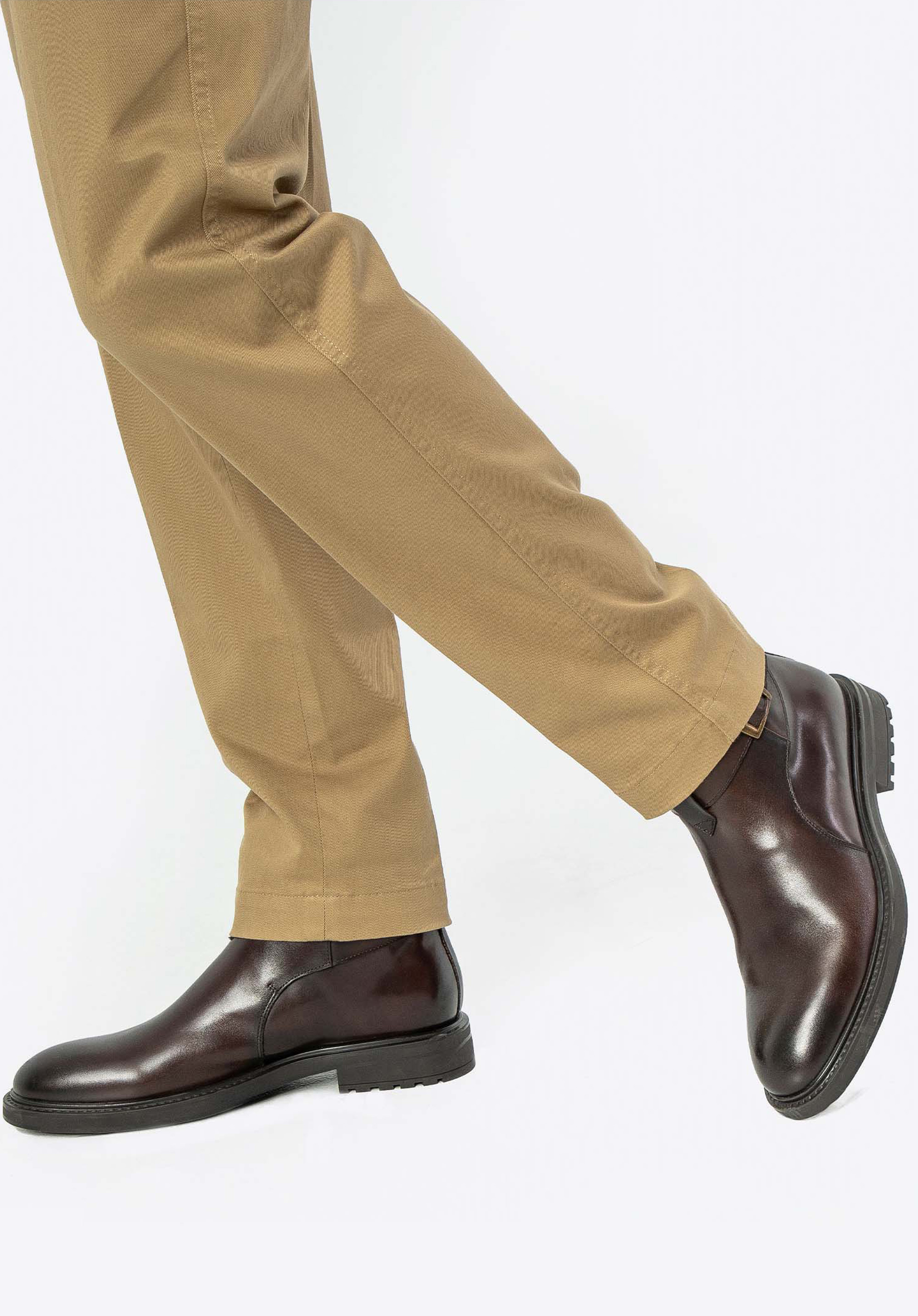 Herren Lederstiefelette mit Schnalle I WITTCHEN, braun, 99-M-511-4-41, Bild 1
