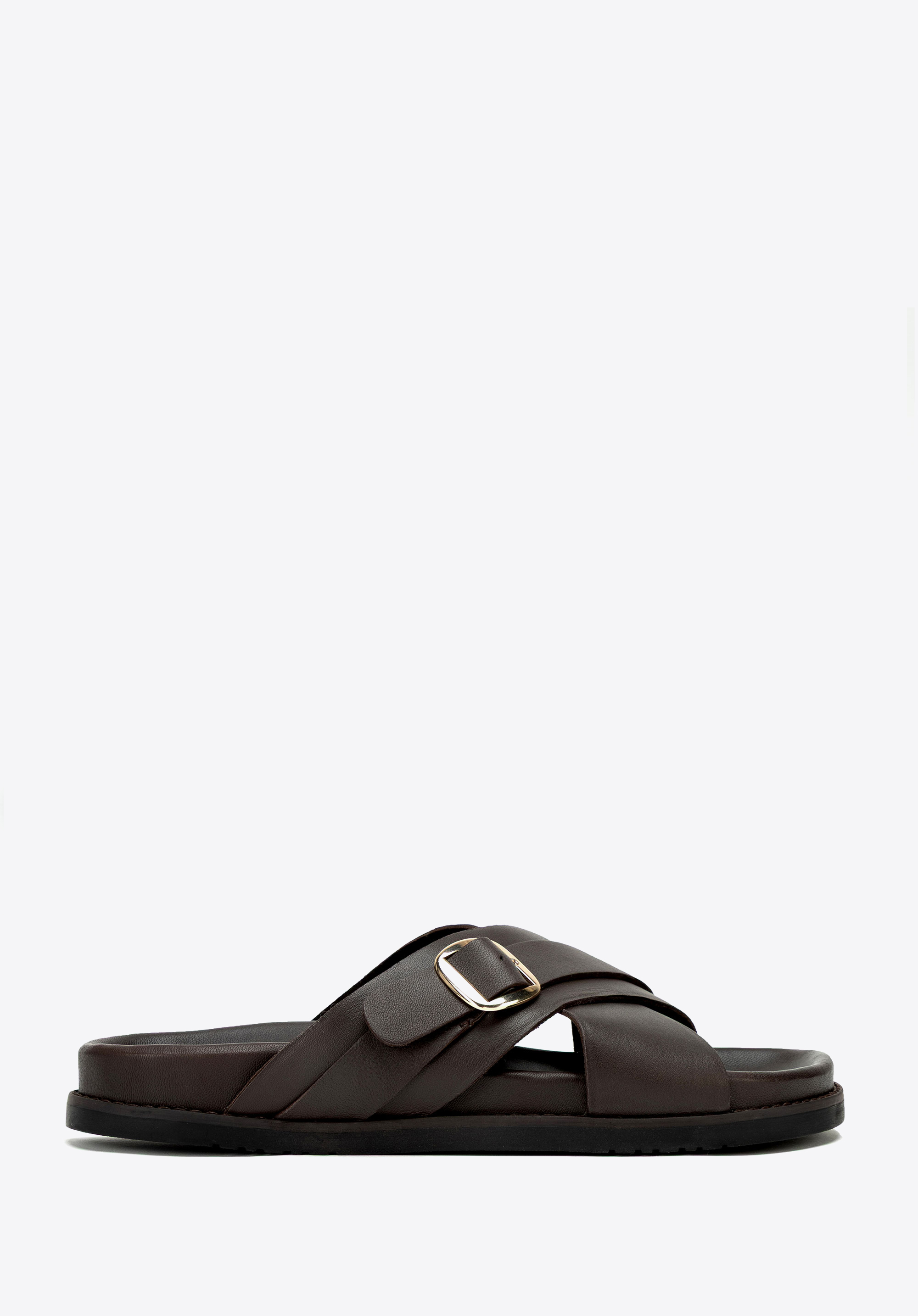 Herren-Sandalen aus Leder, braun, 100-M-750-4-42, Bild 1