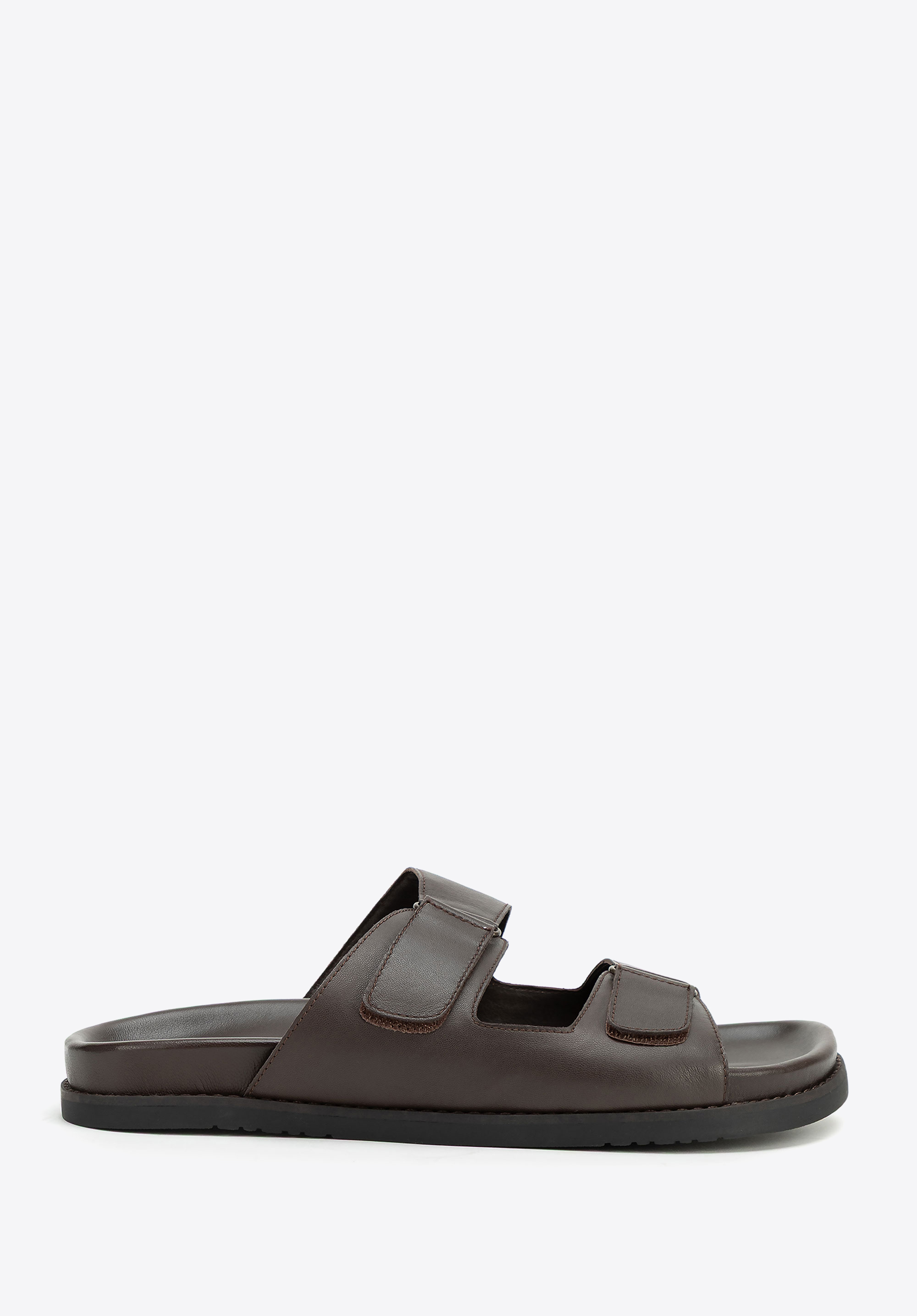 Herren-Sandalen aus Leder, braun, 100-M-751-4-41, Bild 1