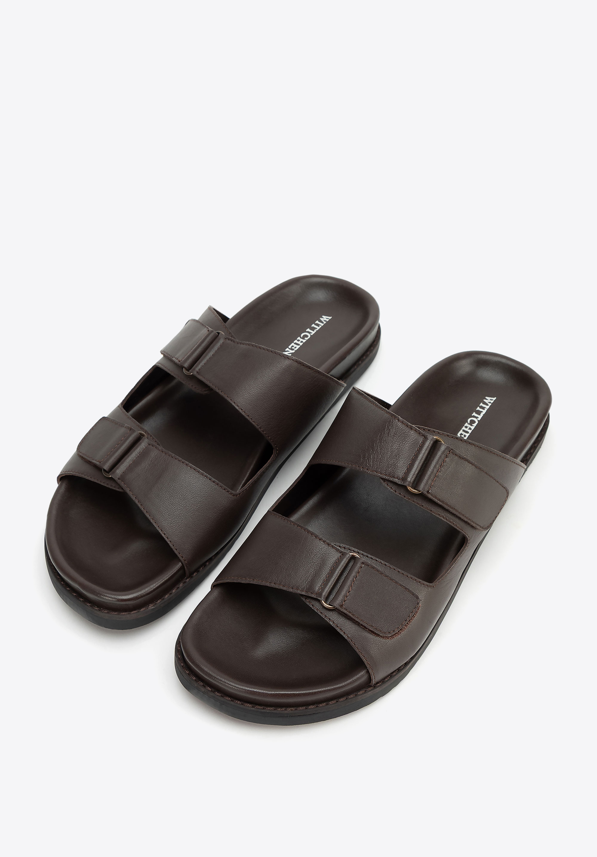 Herren-Sandalen aus Leder, braun, 100-M-751-4-41, Bild 1