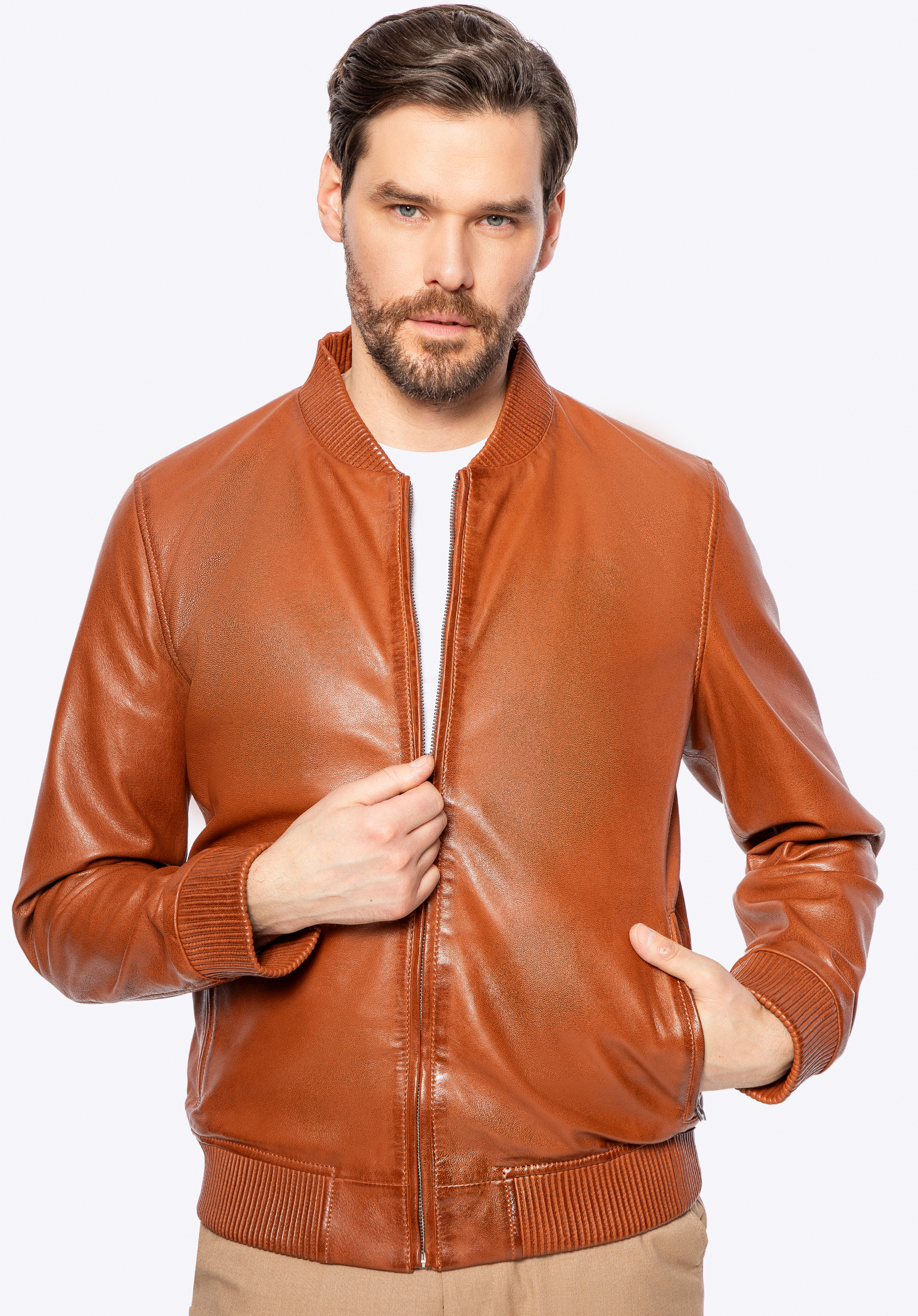 Herren-Schafsfelljacke, braun, 100-09-411-5-2XL, Bild 1