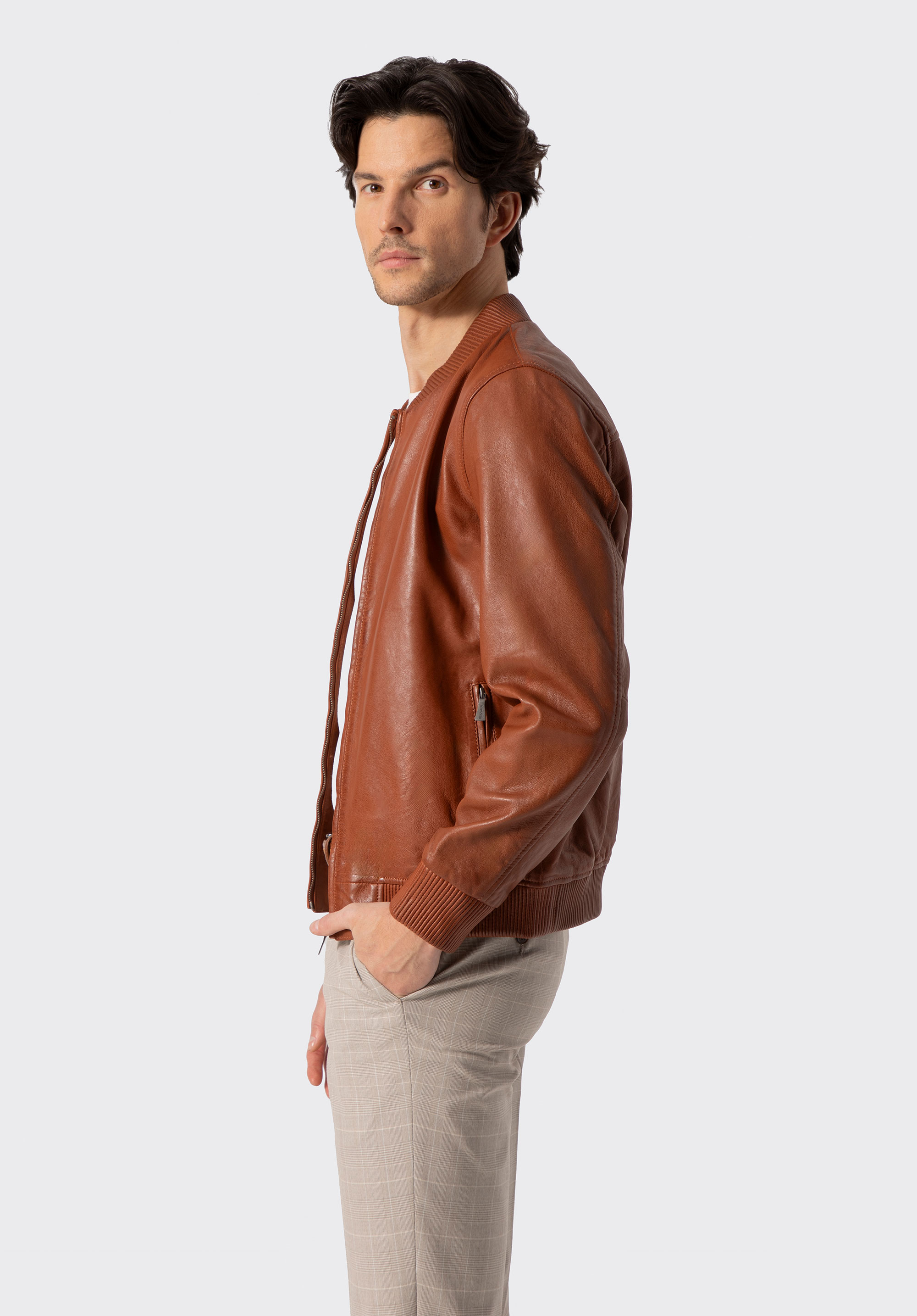 Herren-Schafsfelljacke, braun, 100-09-411-5-M, Bild 1