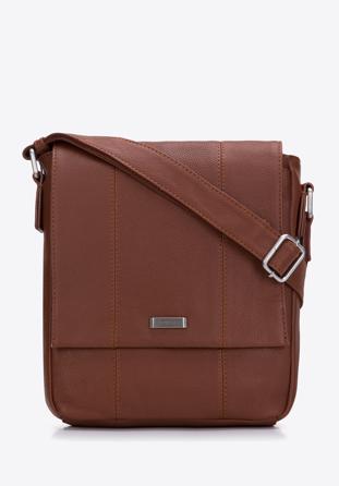 Mittelgroße Herrentasche mit Fronttasche, braun, 97-4U-008-5, Bild 1