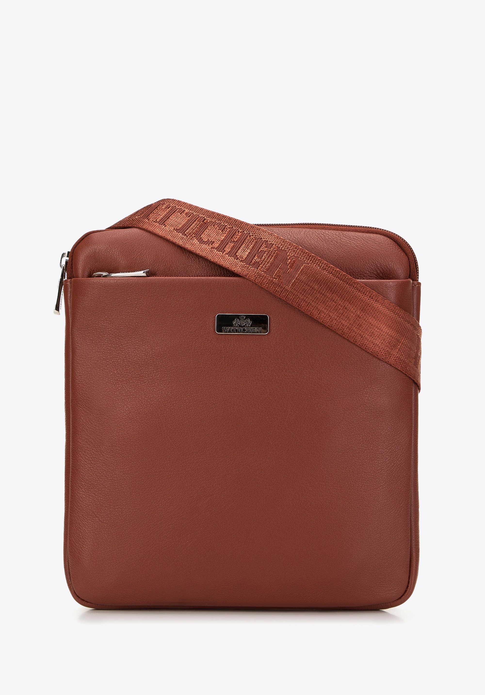 Herren-Umhängetasche aus Leder, braun, 98-4U-901-4, Bild 1