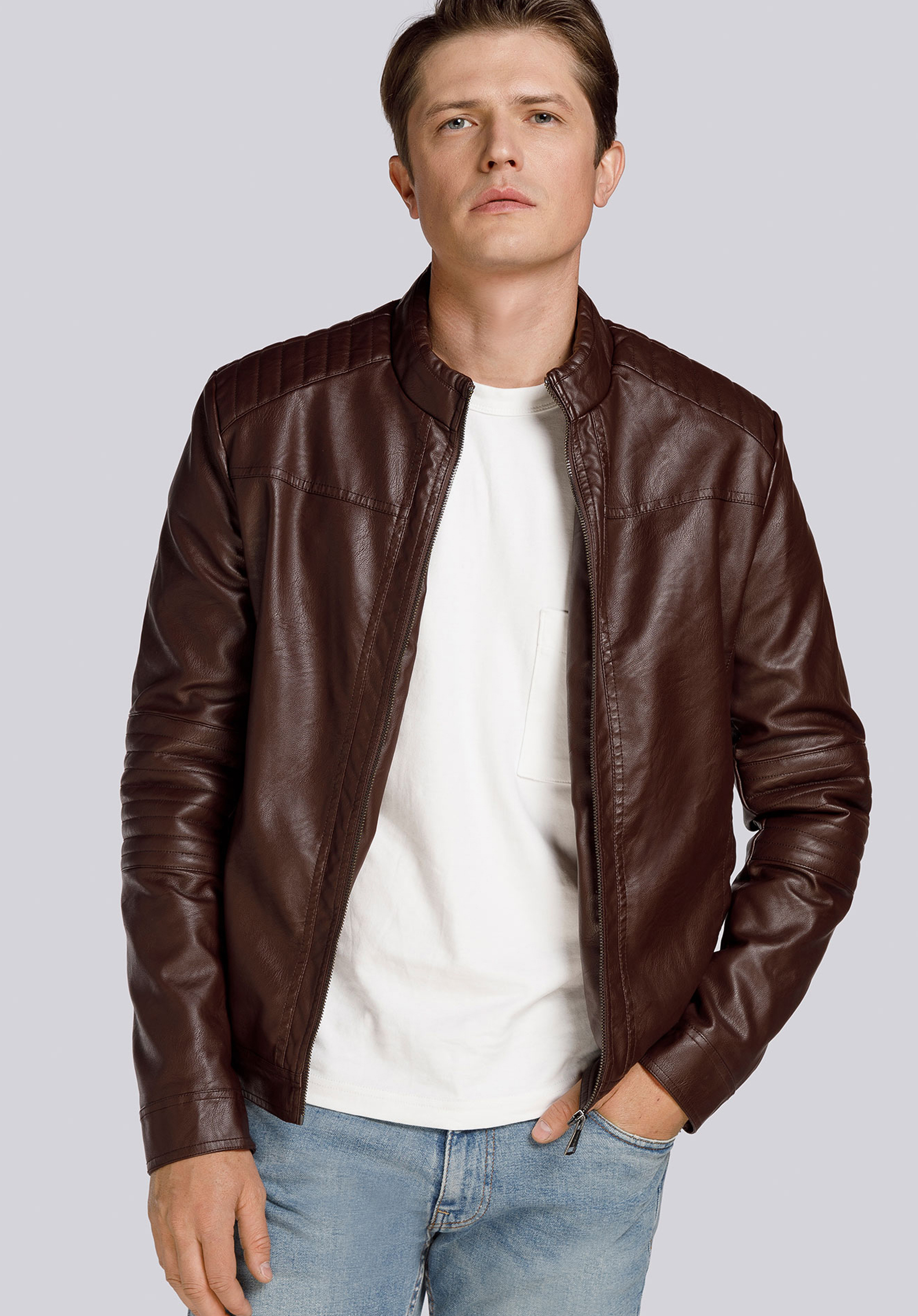 Herrenjacke mit Steppung, braun, 93-9P-104-4-3XL, Bild 1