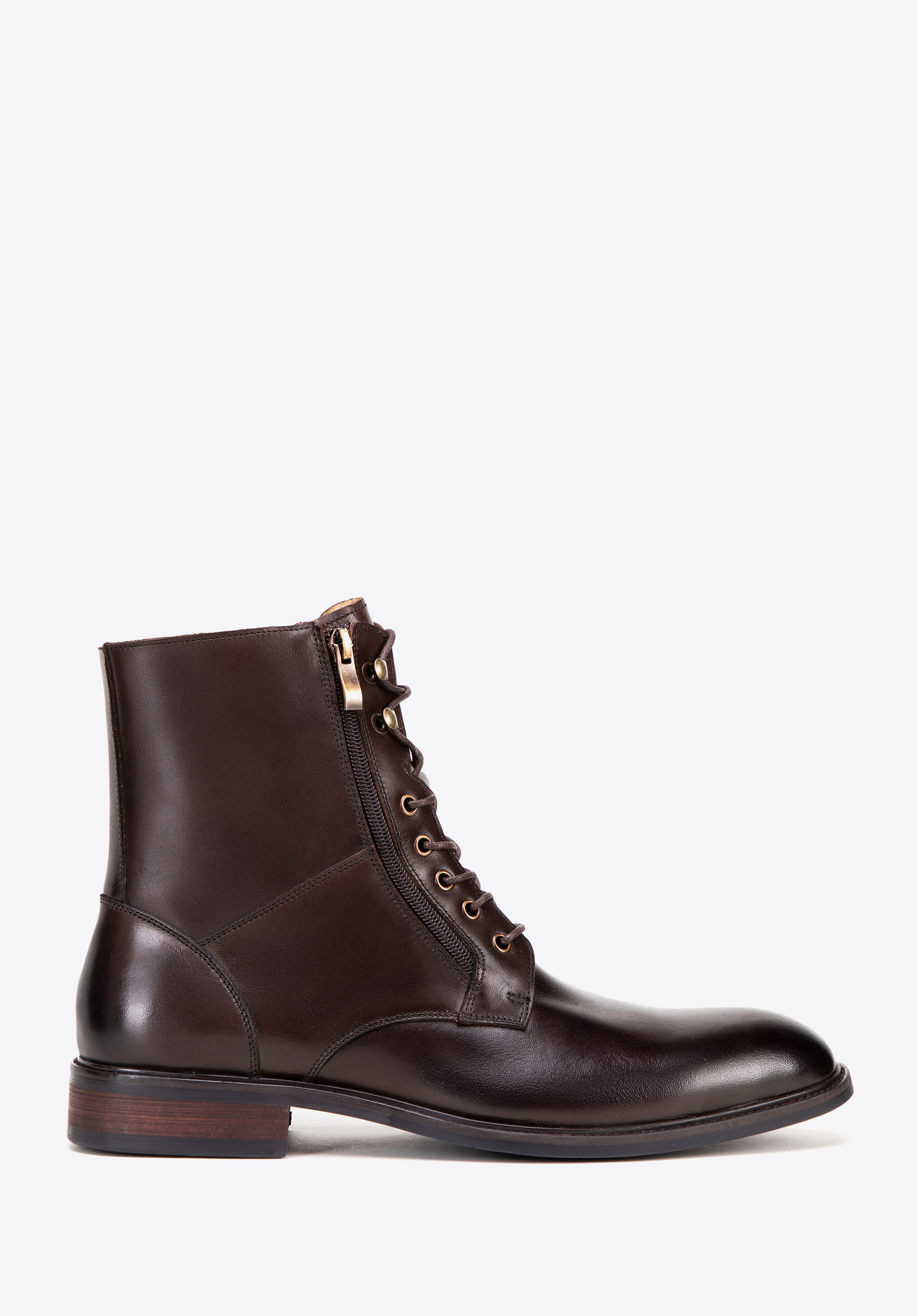 Herrenstiefel aus Wildleder und genarbtem Leder, braun, 99-M-708-4-42, Bild 1