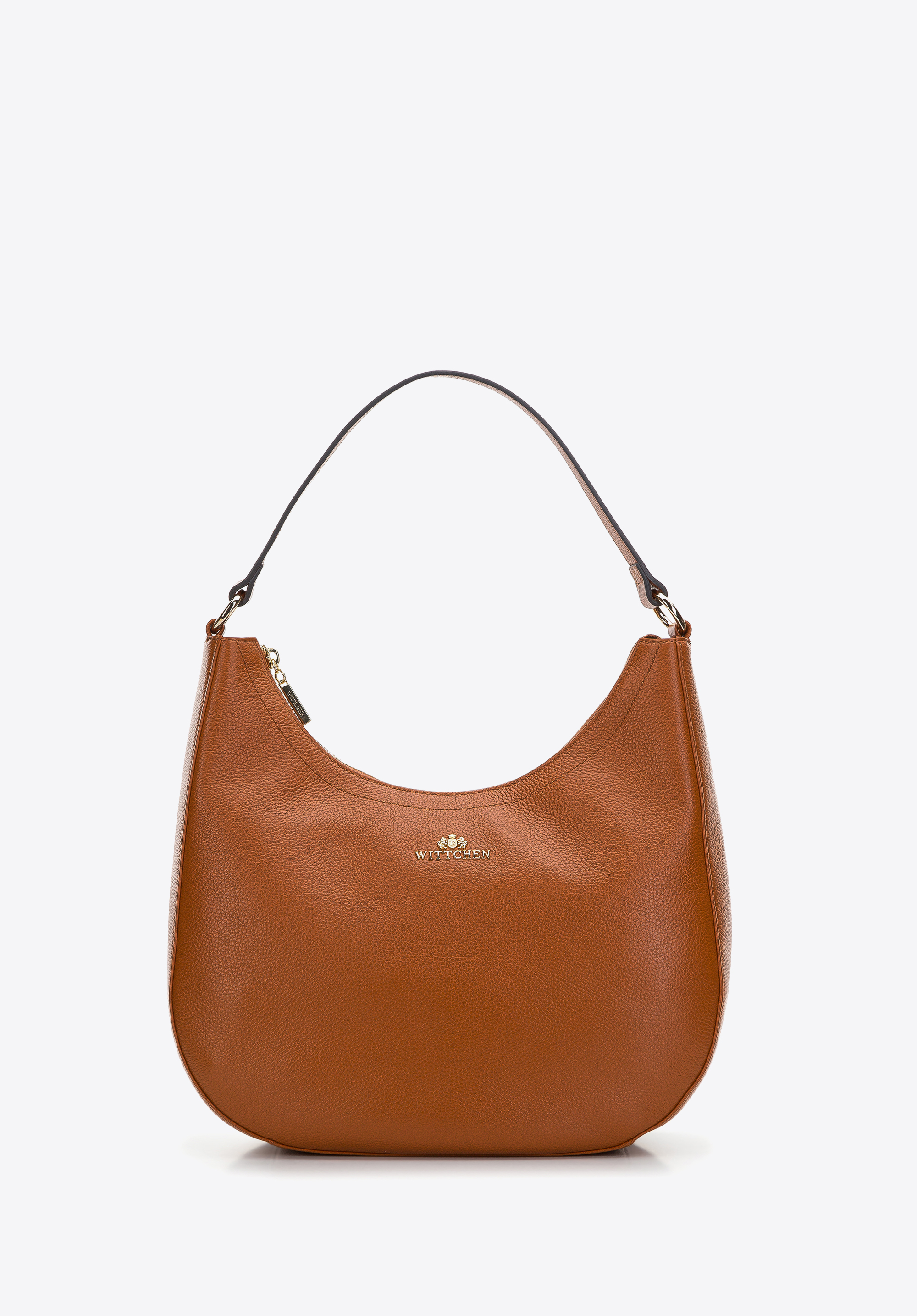 Beuteltasche aus Leder, braun, 97-4E-622-9, Bild 1
