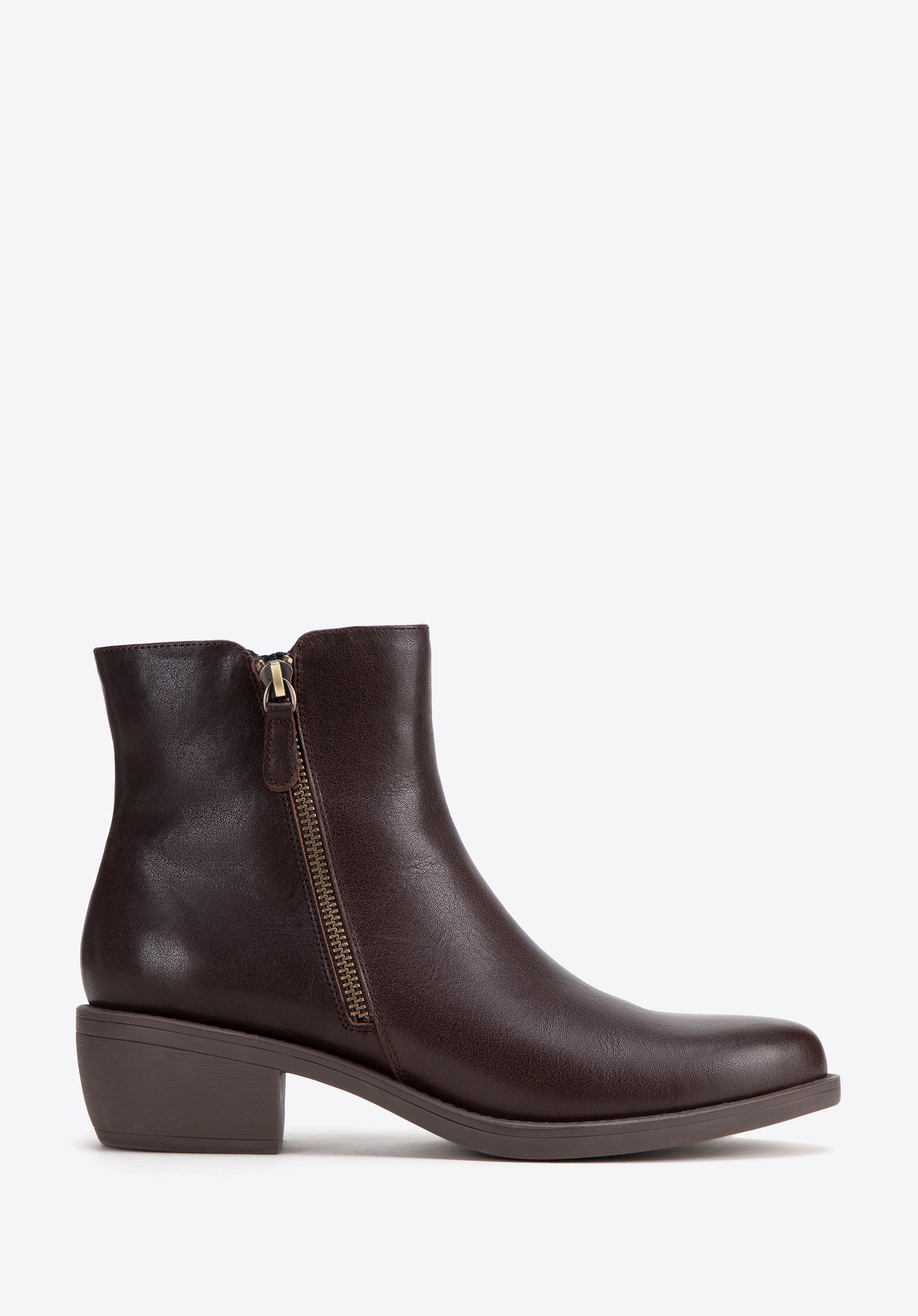 Klassische Damenstiefeletten aus Leder, braun, 99-D-967-4-36, Bild 1