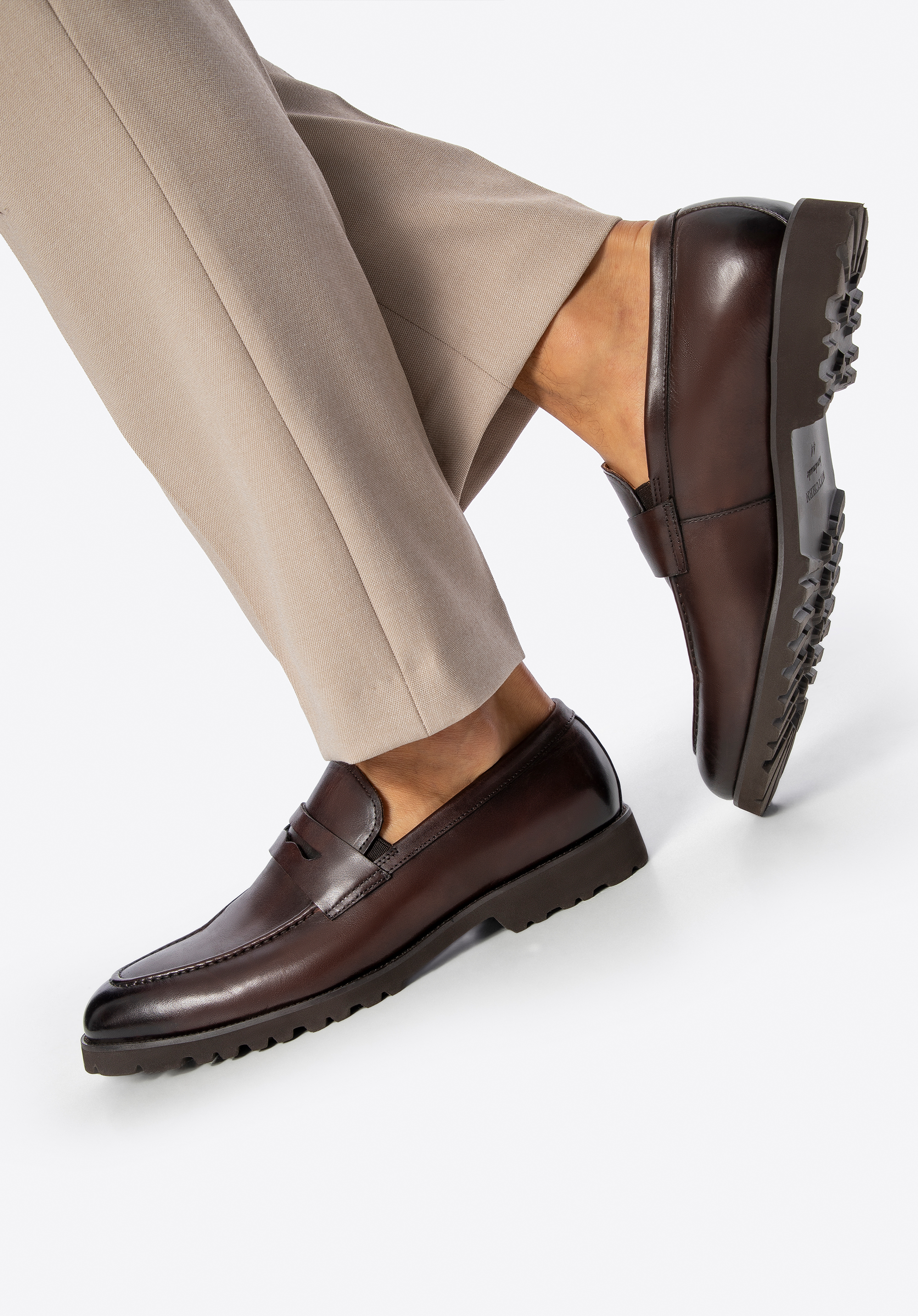 Klassische Herren-Loafer aus Leder, braun, 101-M-314-4-41, Bild 1