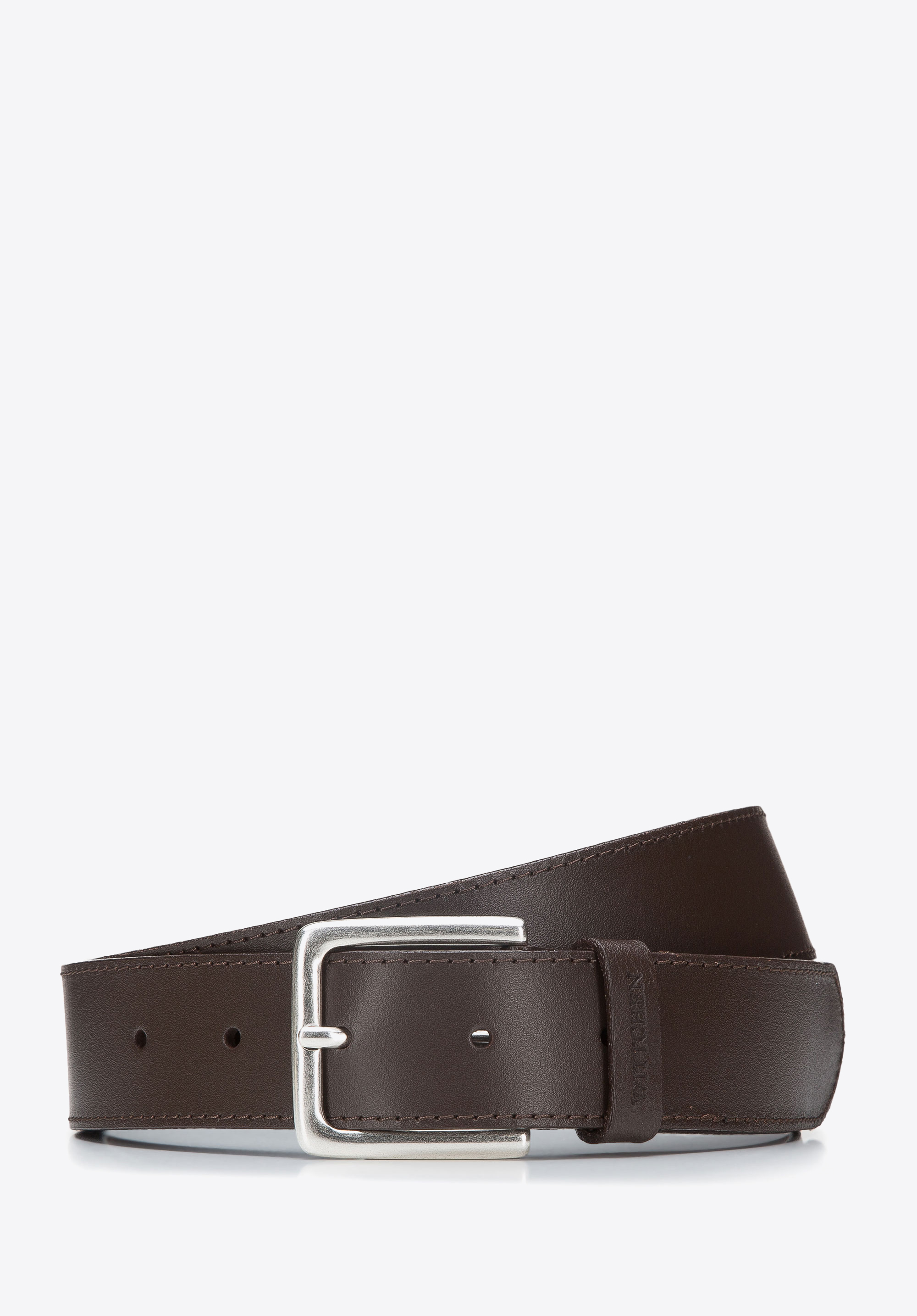 Klassischer breiter Ledergürtel für Herren, braun, 94-8M-909-5-90, Bild 1