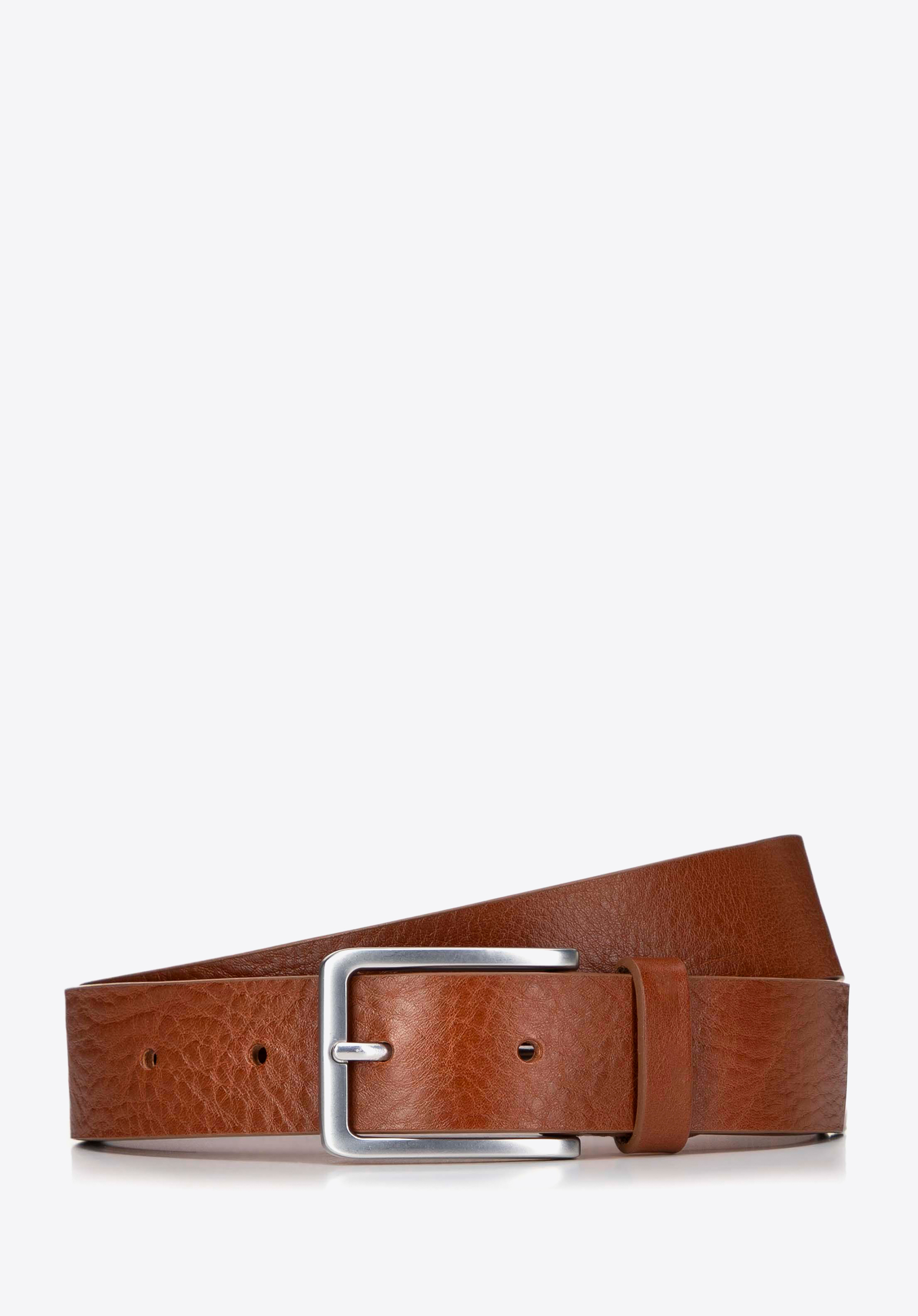Klassischer Herrengürtel aus Naturleder, braun, 99-8M-113-4-10, Bild 1